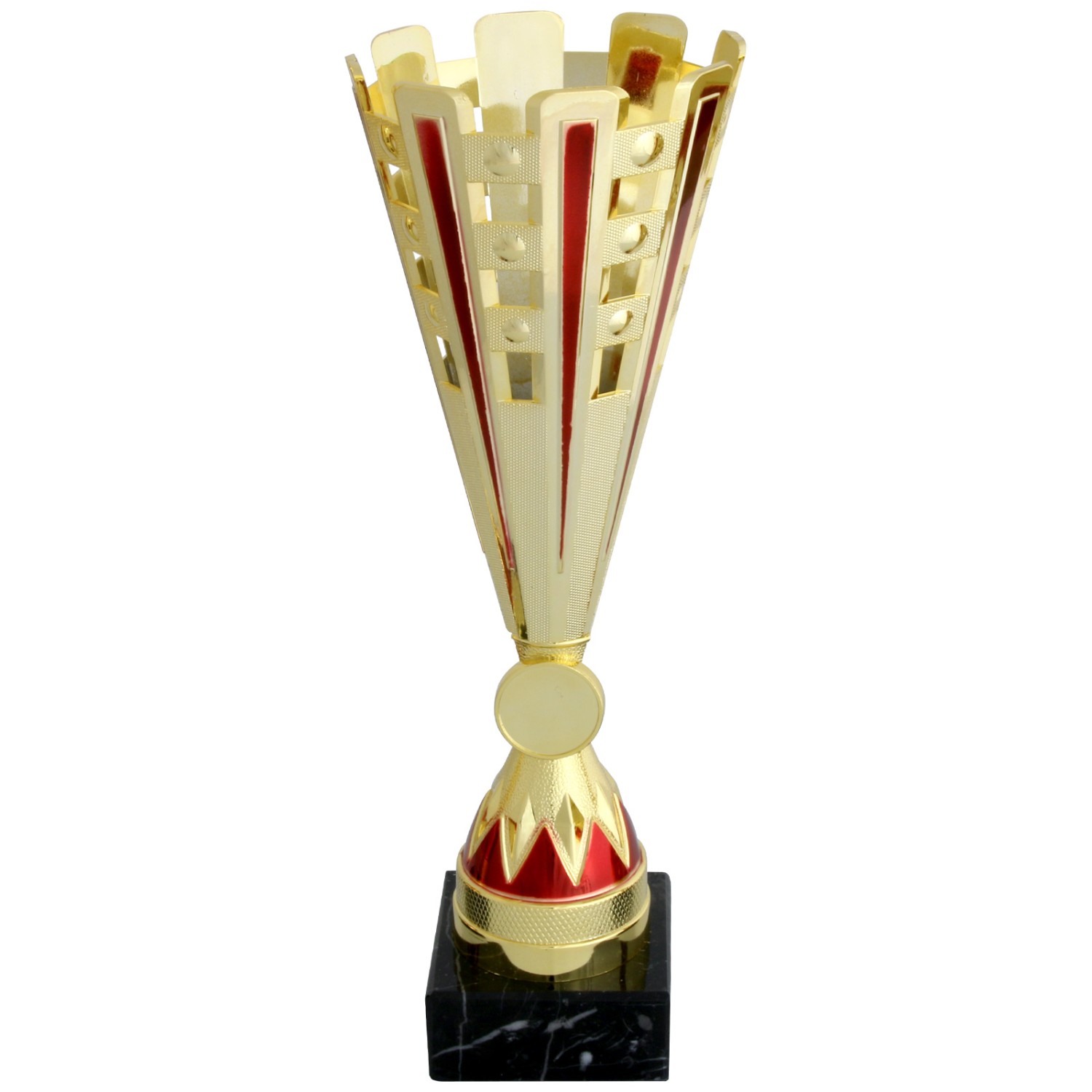 0. Foto Pokal Trophäe ANOR gold und rot mit Gravur 3 Größen (Größe: Größe L 29 cm)