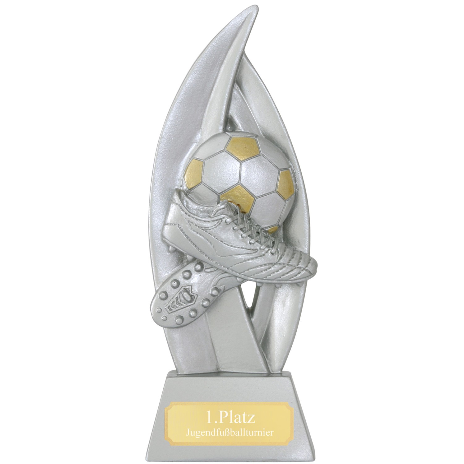 0. Foto Fußball Pokal BERNIS Fußballschuh Fußballpokal Trophäe 18 cm PVC