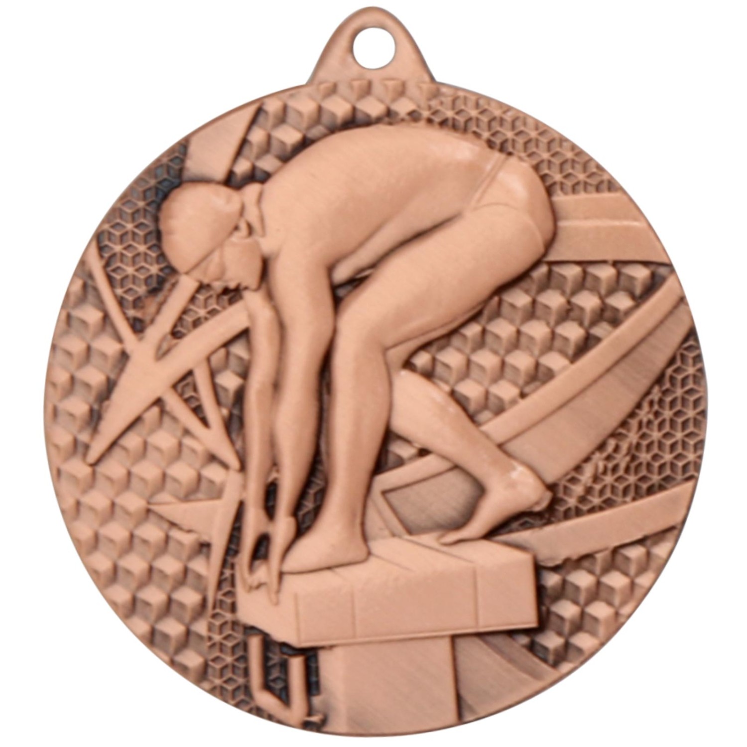 3. Foto Medaille Schwimmen 1 Medaillen rund gold silber bronze Set (Sorte: Set je 1x gold / silber / bronze)