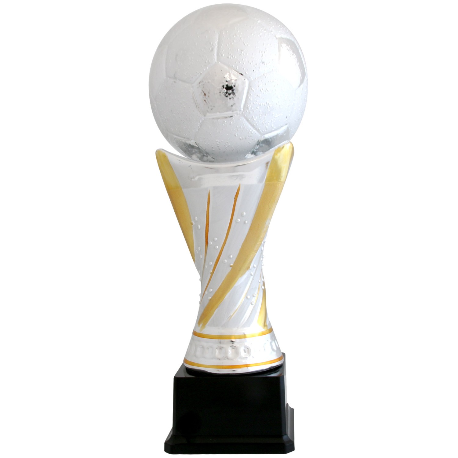 2. Foto Pokal Fußball HOFFER 36 cm silber Trophäe massiv