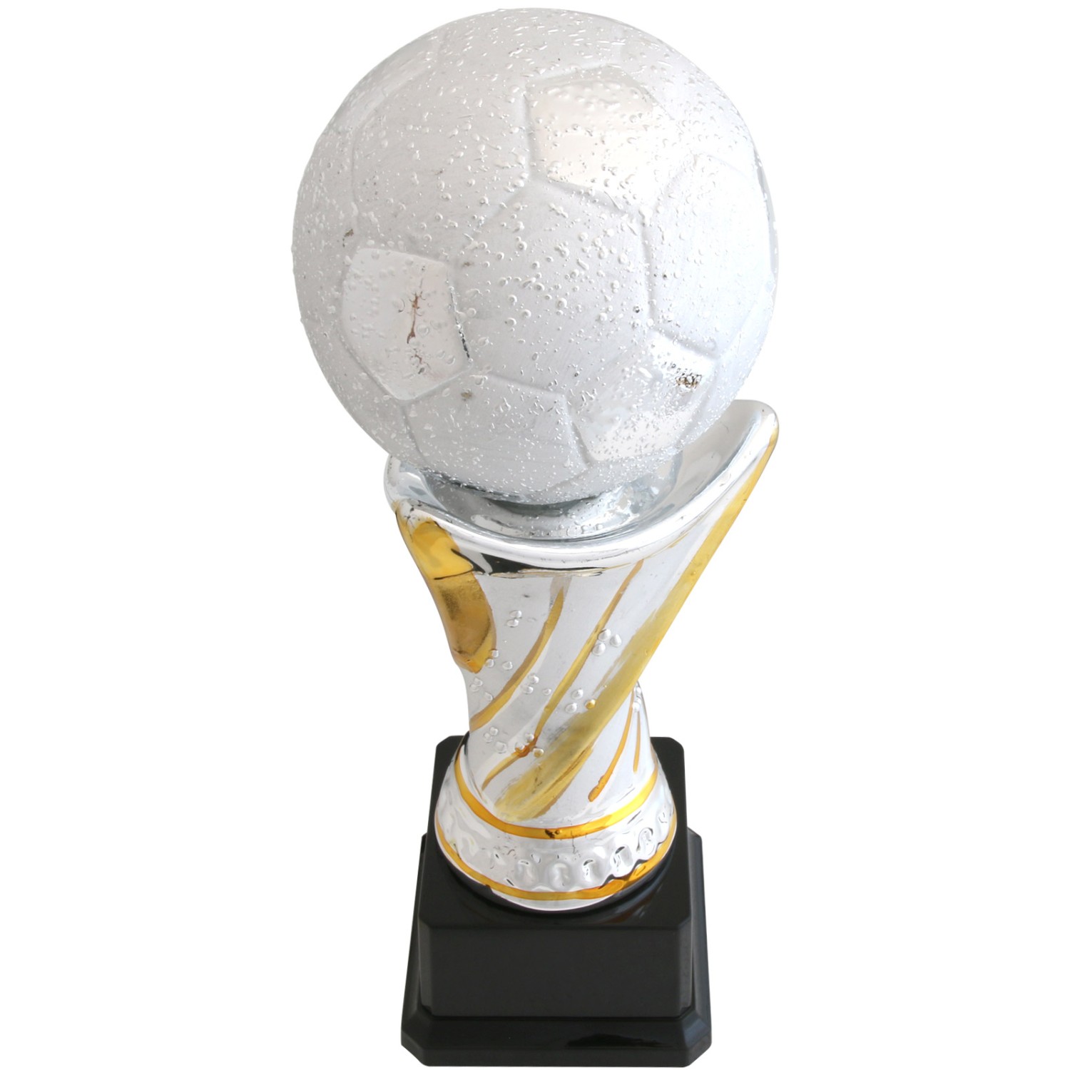 1. Foto Pokal Fußball HOFFER 36 cm silber Trophäe massiv