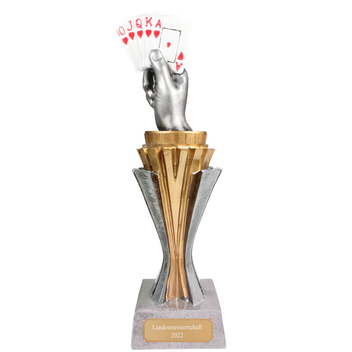 Pokal Trophäe Skat Serie SALAKA aus Resin PVC Skatpokal 3 Größen (Größe: Größe L 21 cm)