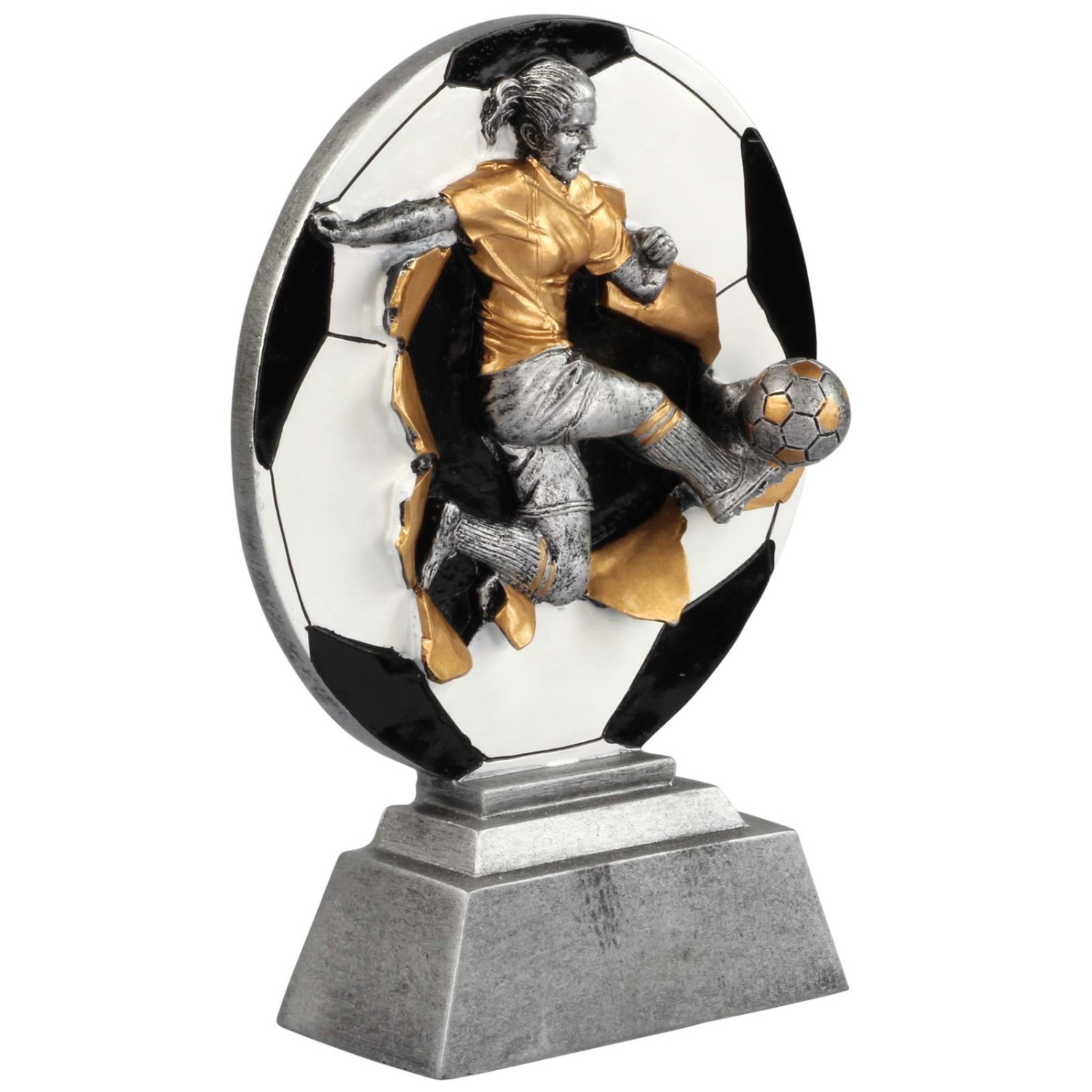 1. Foto Pokal Trophäe Fußball Frauenfußball Mädchen Damen Keramik 18 cm