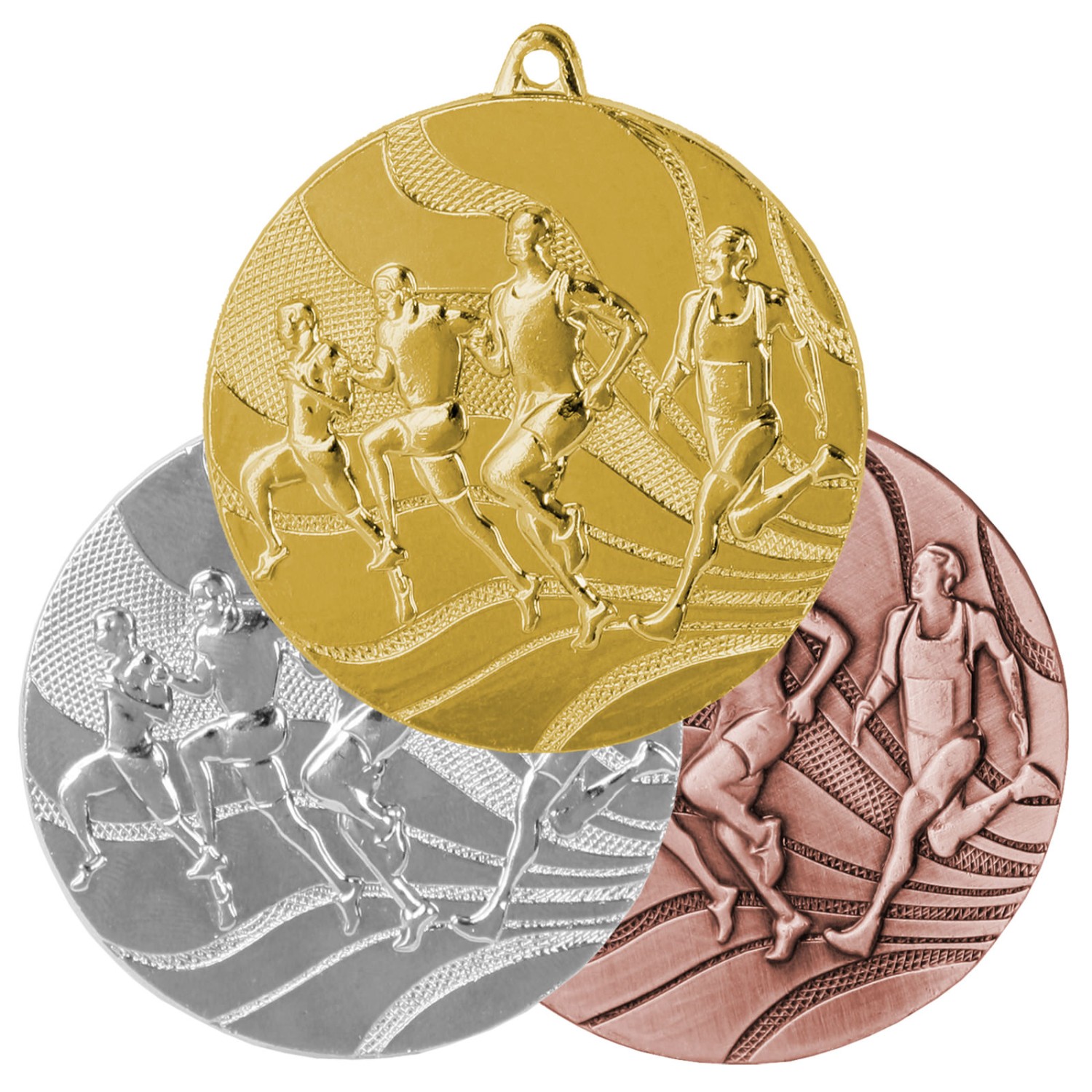 1. Foto Medaille MMC2350 Laufen Leichtathletik Gold Silber Bronze 50 x 3 mm (Sorte: silber)