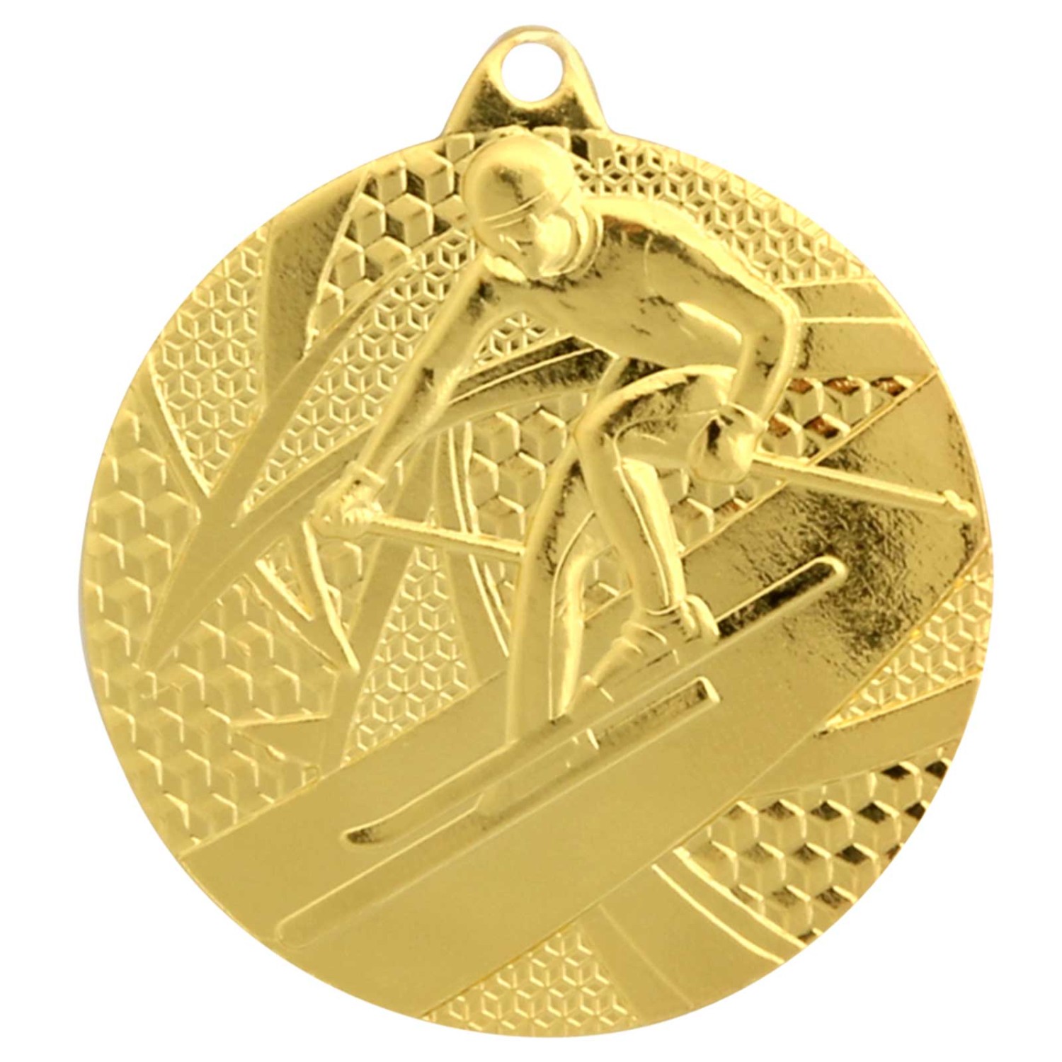Medaille Ski Wintersport Abfahrt gold silber bronze 50 mm Stahl (Sorte: gold)
