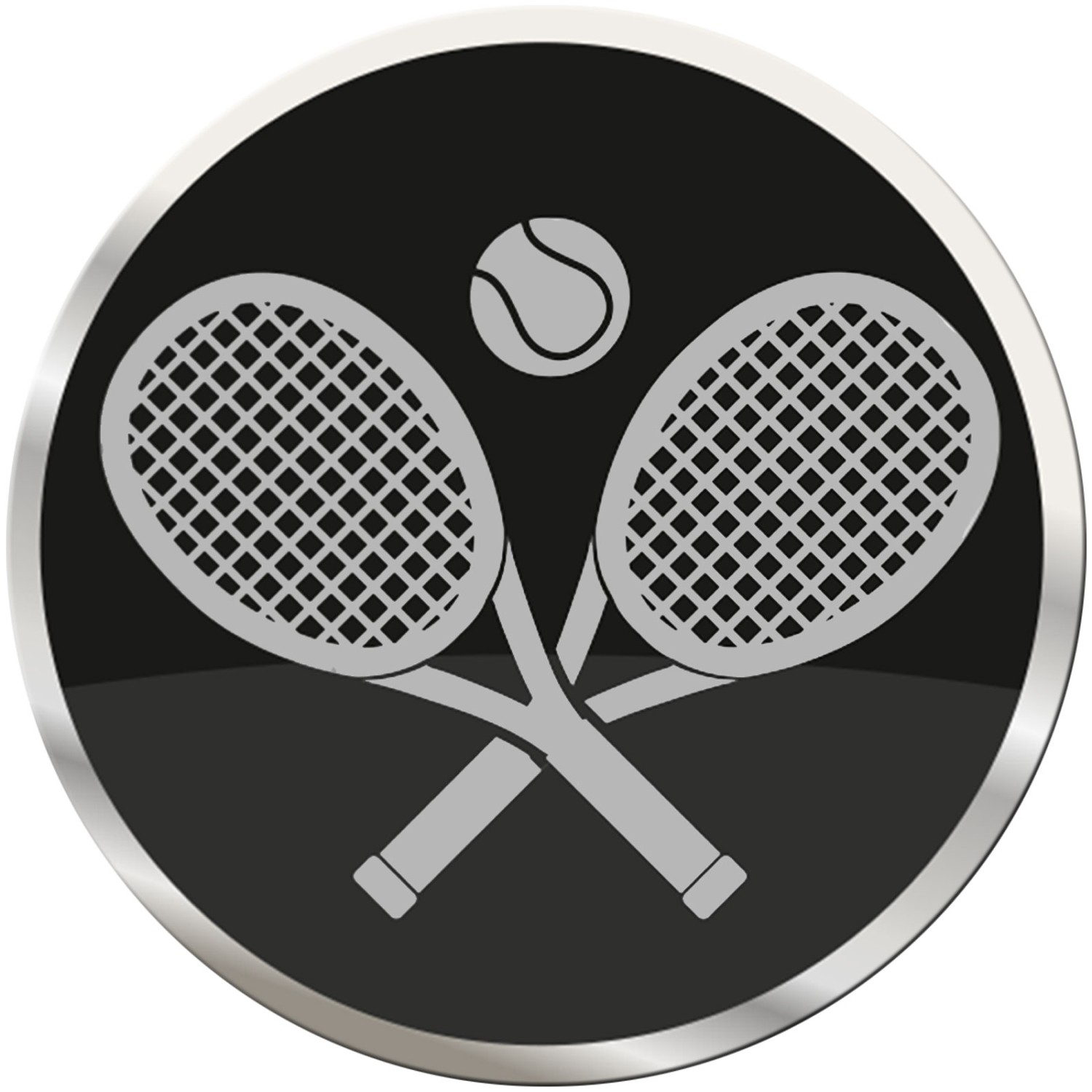 0. Foto ACRYL Emblem 70mm Tennis Silber