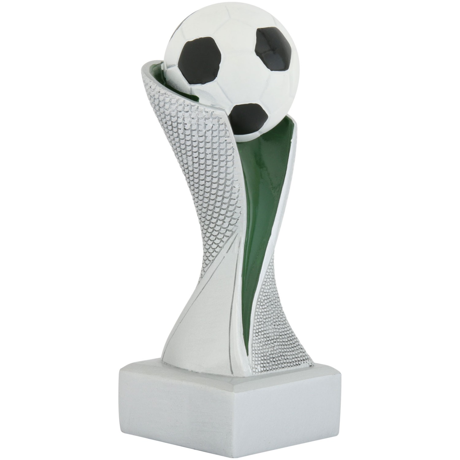 2. Foto Fußball Ball Pokal Pokalset METZ mit Gravurplatte und Gravur (Größe: 3er Set je 1 x 14, 17 und 19 cm)