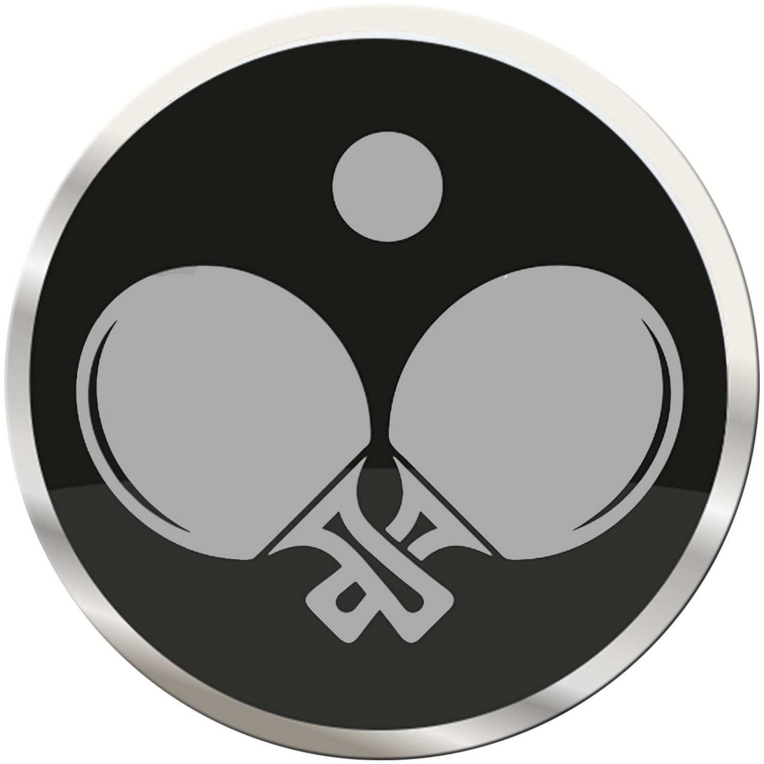 0. Foto ACRYL Emblem 70mm Tischtennis Silber