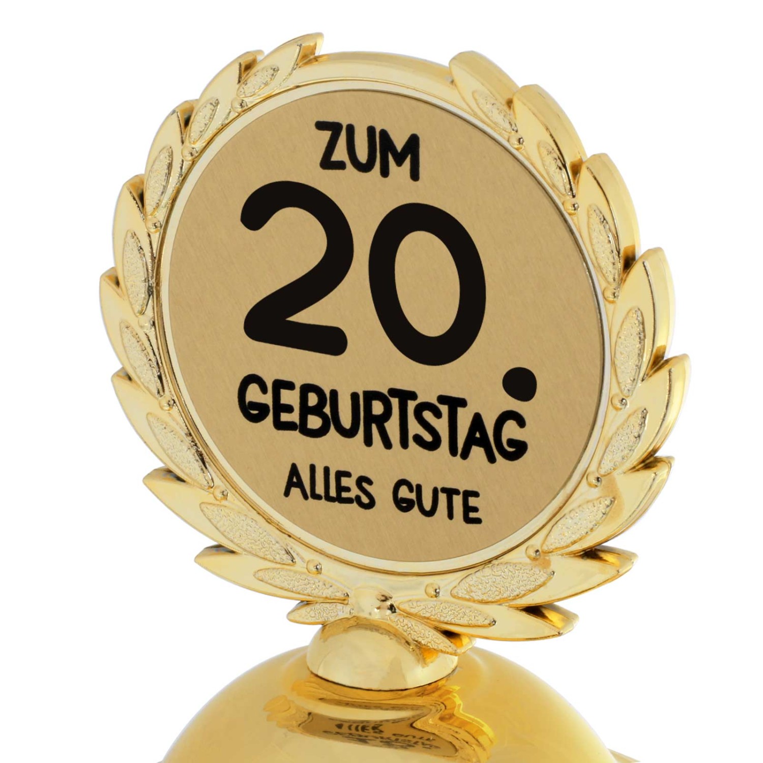 1. Foto Pokal 20. Geburtstag Geschenk 31cm groß (Jahreszahl Geburtstag: 20)