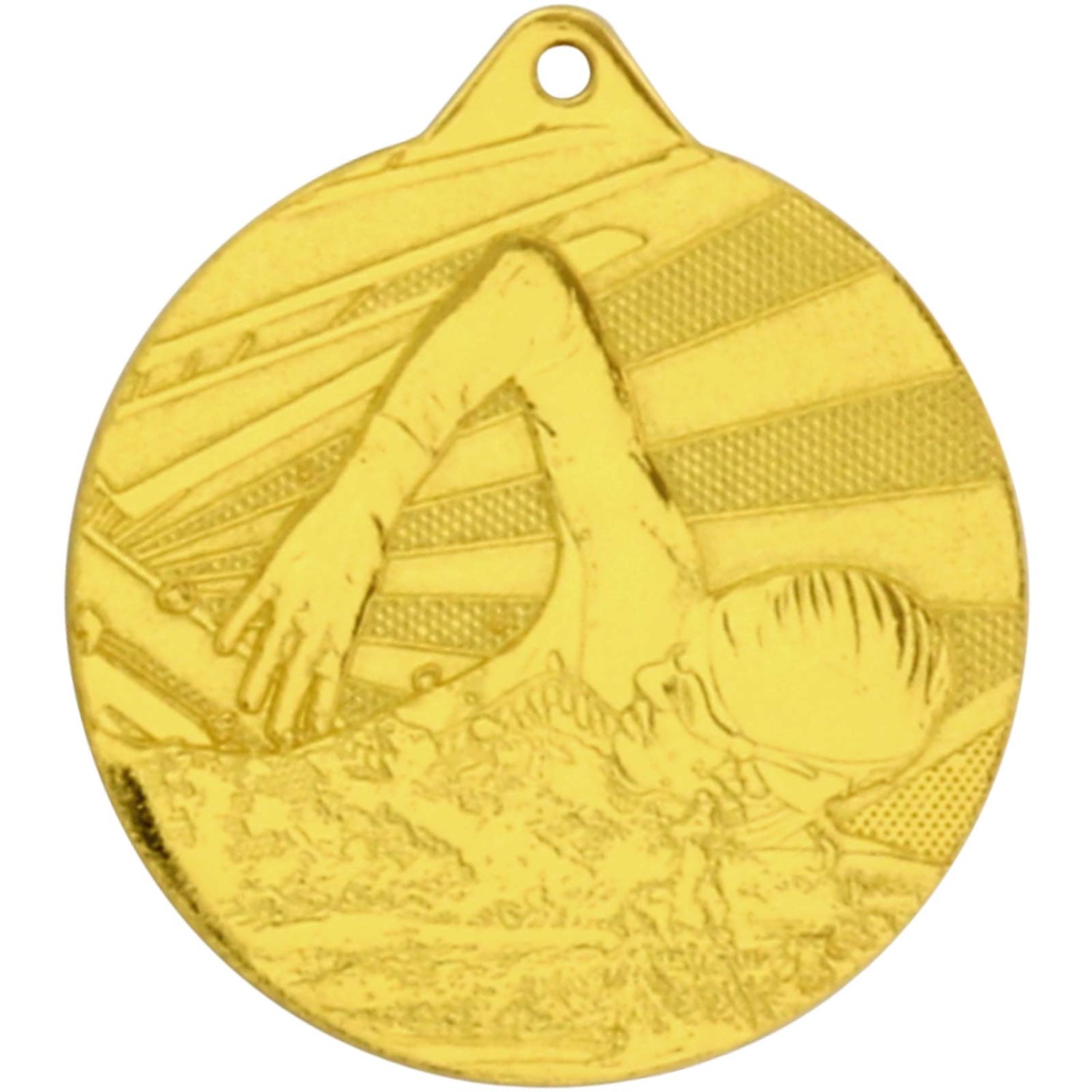 0. Foto Medaille Schwimmen 2 Medaillen 50 mm rund gold silber bronze Set (Sorte: gold)