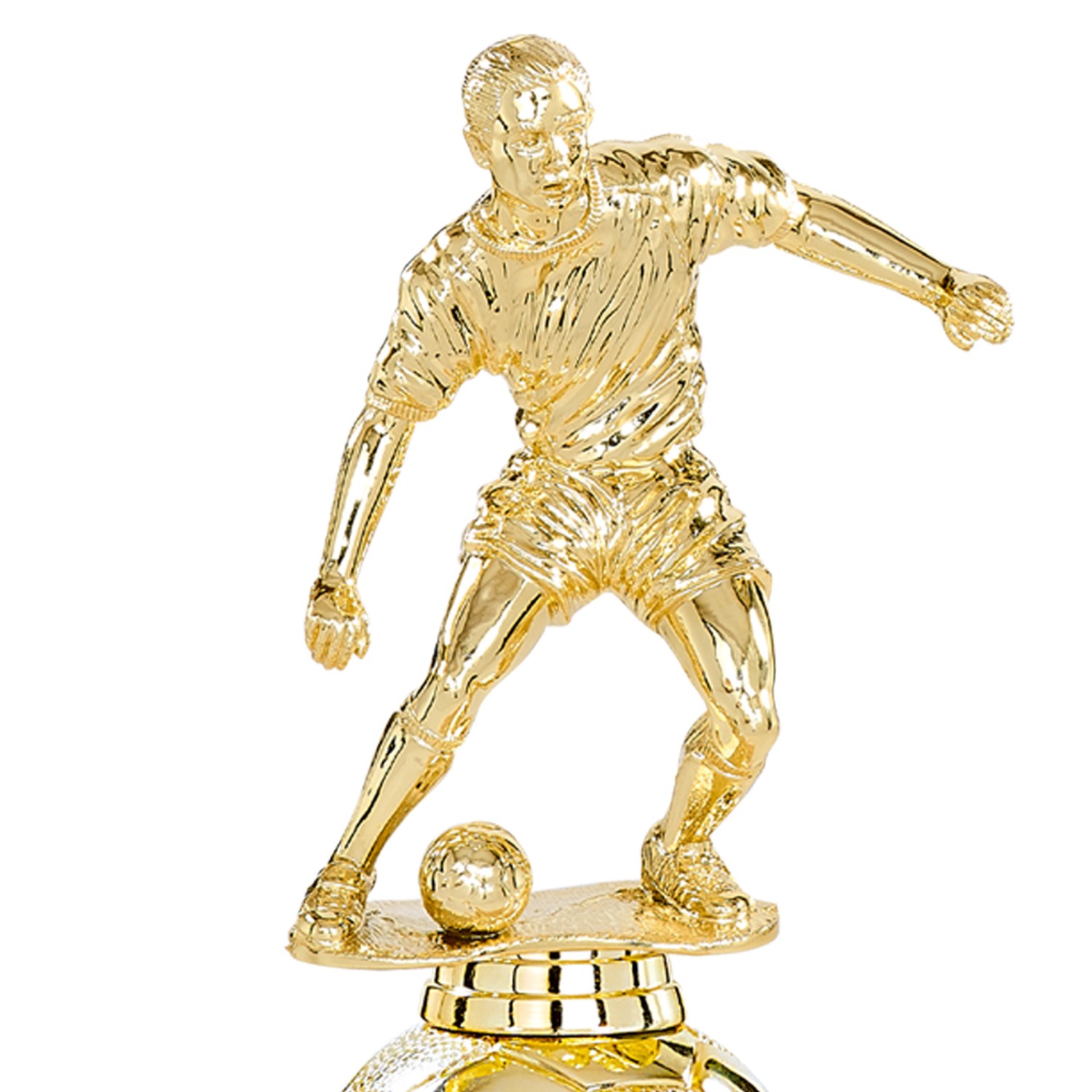 1. Foto Fußball Pokal POLLA Gold 35 cm hoch mit Aufsatz und Gravur