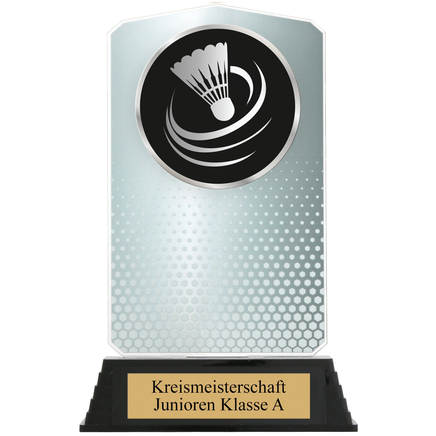 3. Foto Pokal Set Basketball HUPPY Acryl 3 Stück Gold Silber Bronze mit XL Gravur