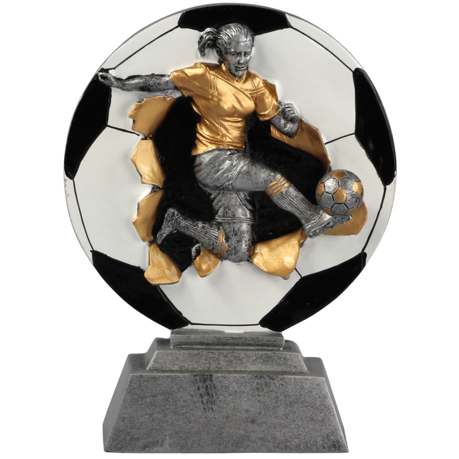 0. Foto Pokal Trophäe Fußball Frauenfußball Mädchen Damen Keramik 18 cm