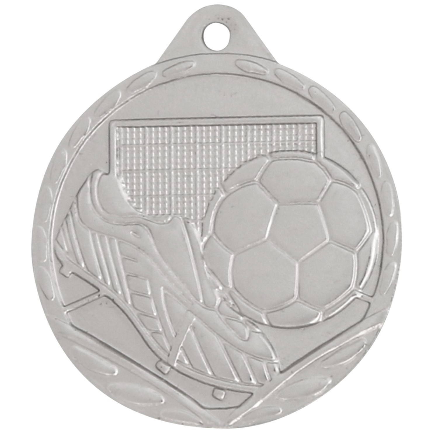 0. Foto Medaille Fußball TYRA mit Medaillenband gold silber bronze (Sorte: silber)