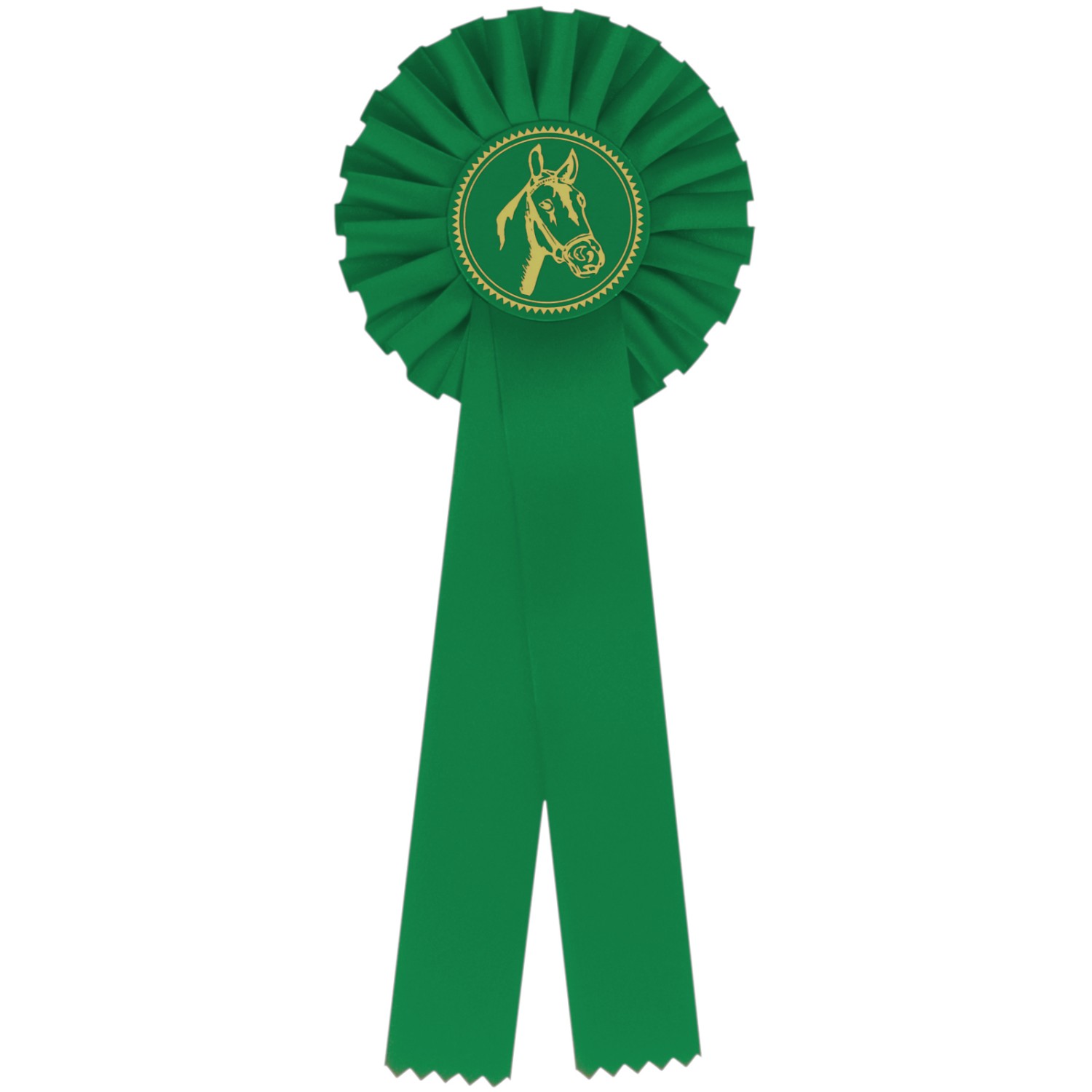 Turnierschleife für Pferde Pferdeschleife Rosette (Farbe: grün)