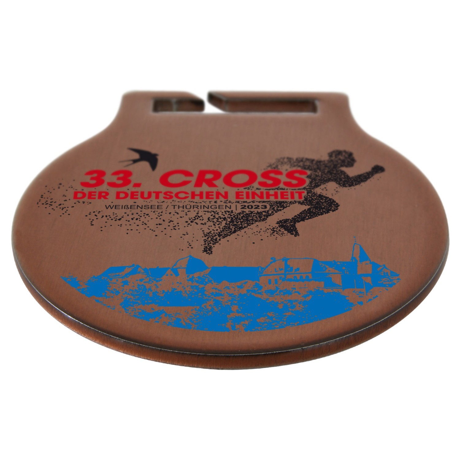 2. Foto Medaille VIRA 70mm BRONZE mit Druck ohne Band