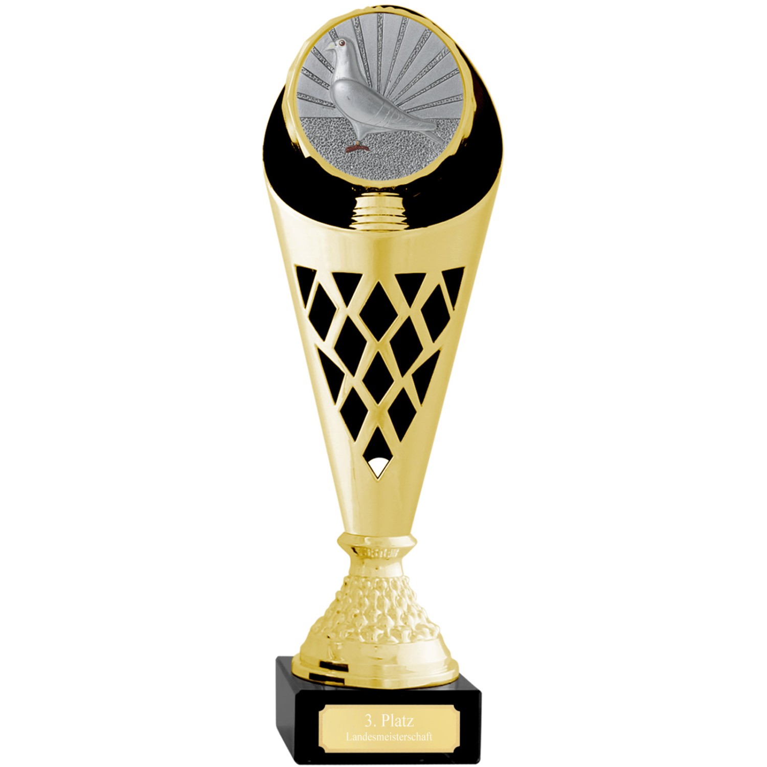 3. Foto Pokal Set Taube Taubenzucht Serie CALAISE Trophäe Gold