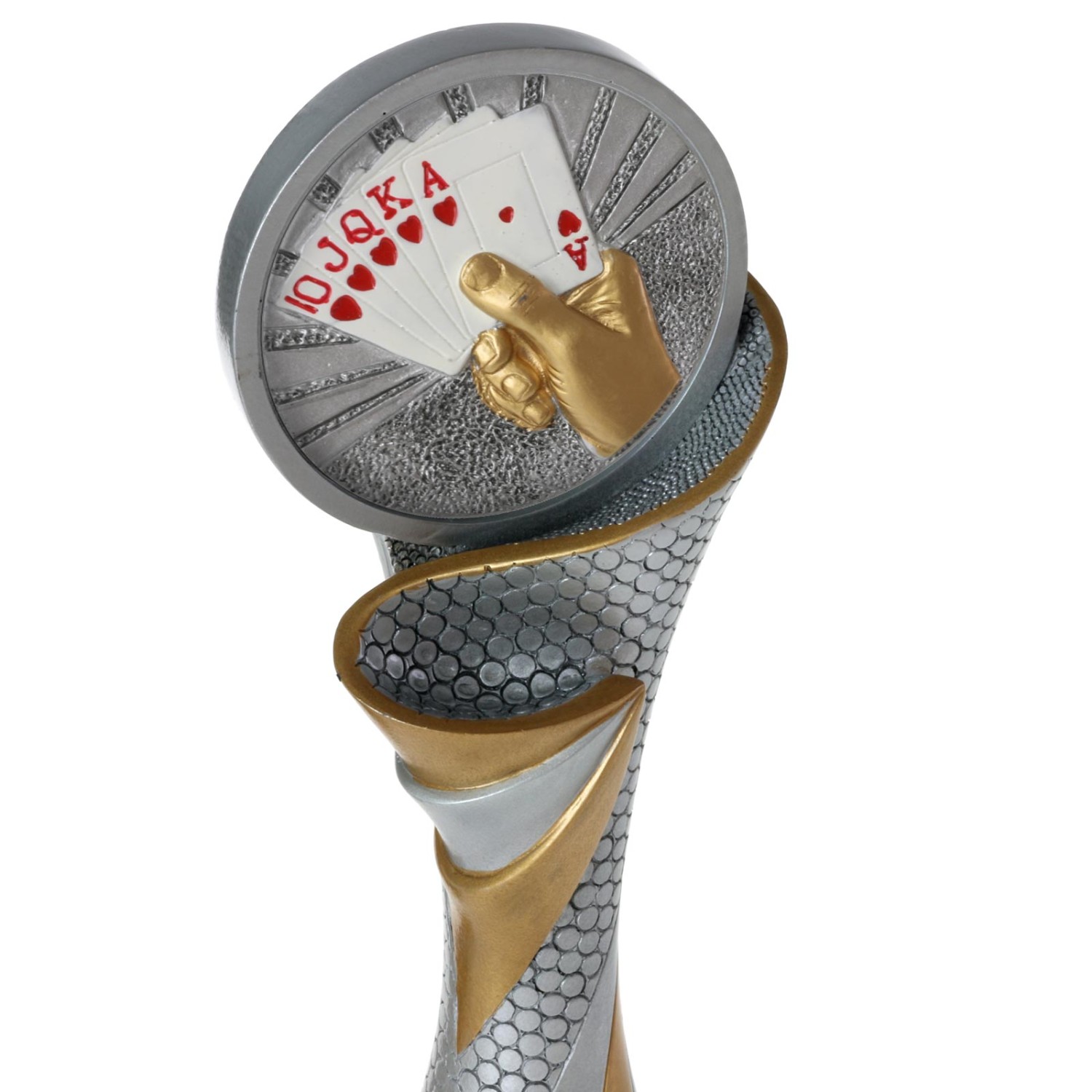 1. Foto Pokal Trophäe Skat Poker Karten FG Serie mit Gravur (Größe: Größe L)