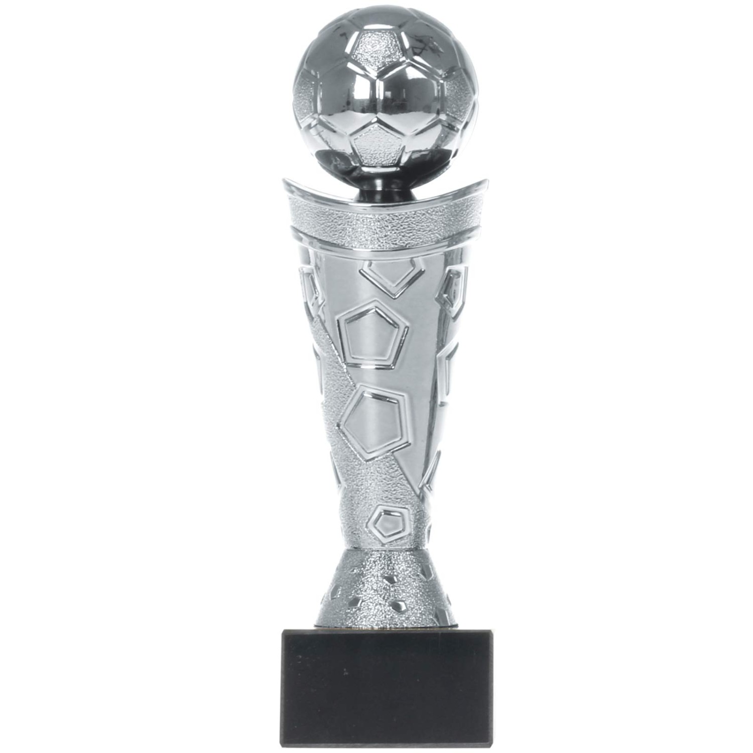 0. Foto Pokal Fußball Nizza Gold Silber Bronze auch als Set PVC Trophäe Figur 18cm hoch (Sorte: silber)