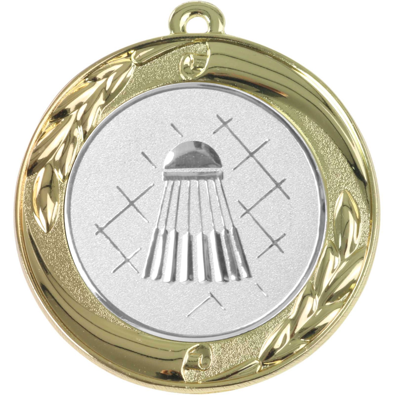 0. Foto Badminton Federball Medaille gold silber bronze oder im Set 70mm mit Etui als Aufsteller (Sorte: bronze)