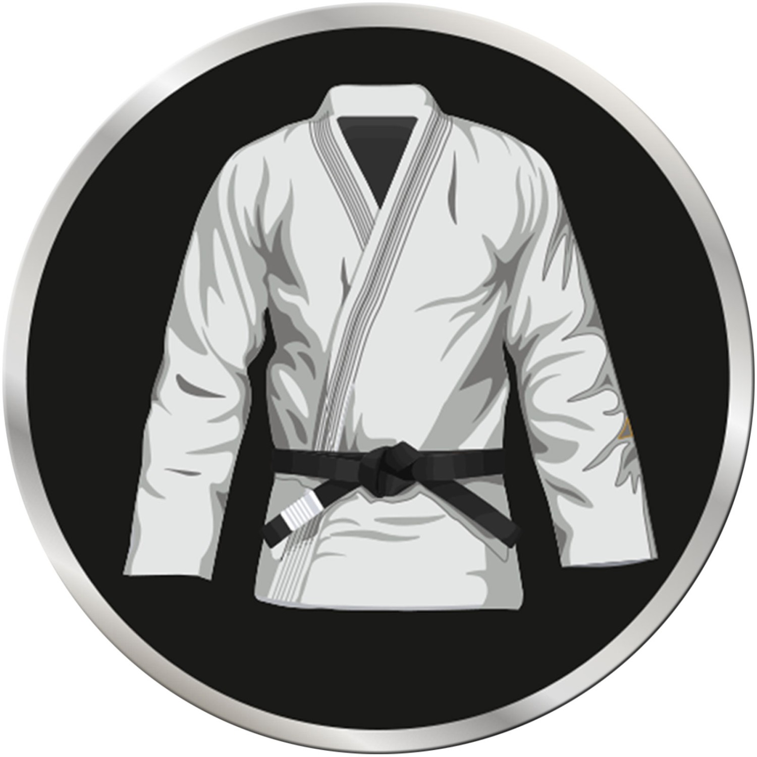 0. Foto ACRYL Emblem 70mm Judo Kampfsport Silber