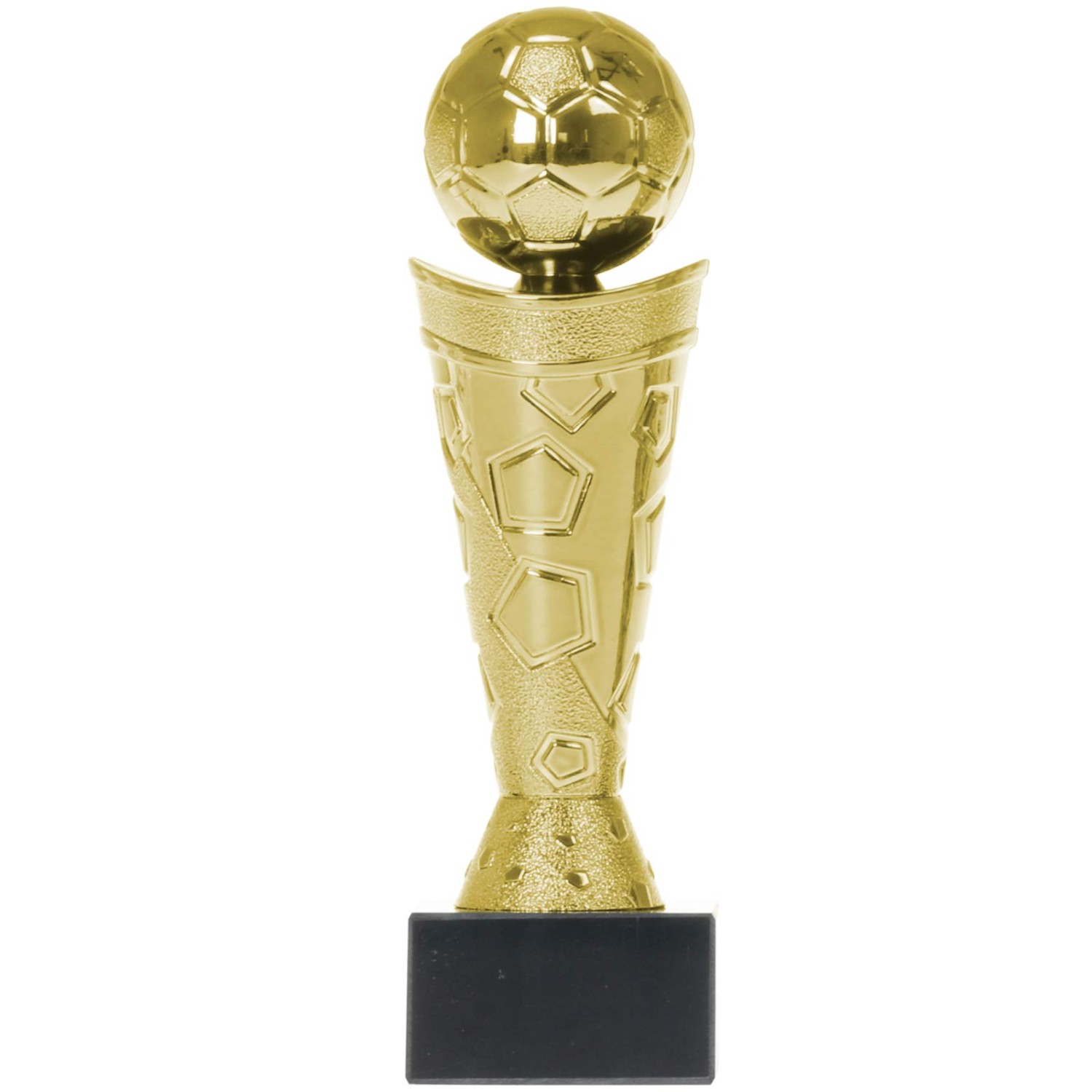 1. Foto Pokal Fußball Nizza Gold Silber Bronze auch als Set PVC Trophäe Figur 18cm hoch (Sorte: Set je 1x gold / silber / bronze)
