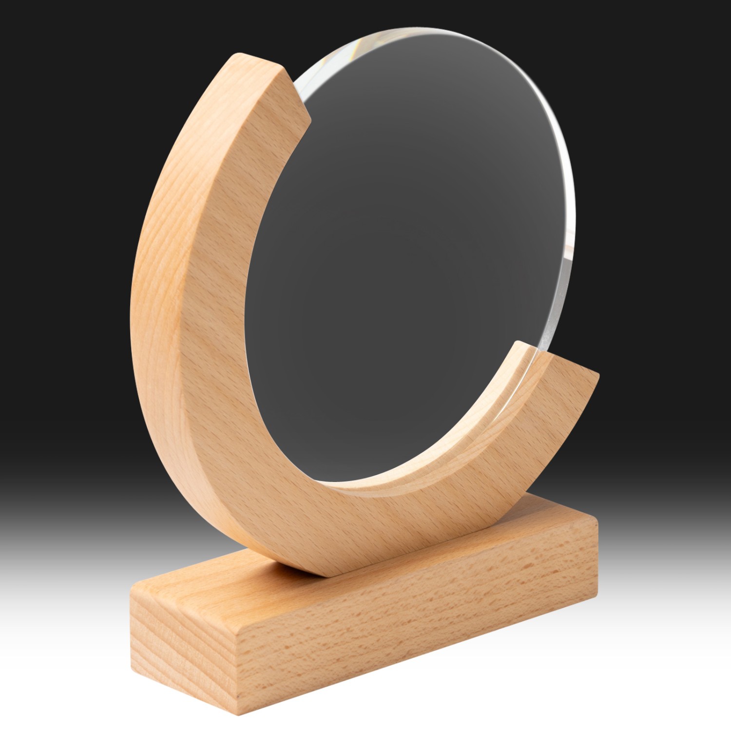 0. Foto Pokal GLOBE Glas Holz Trophäe mit Gravur