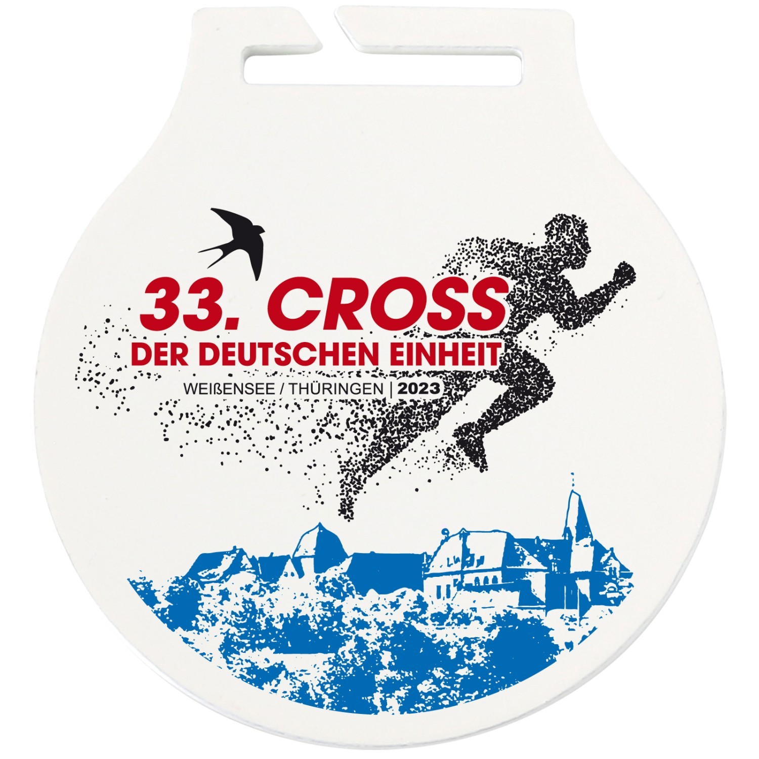 2. Foto Medaille VIRA 70mm (Medaillenfarbe: Weiß Bandfarbe: kein Band)