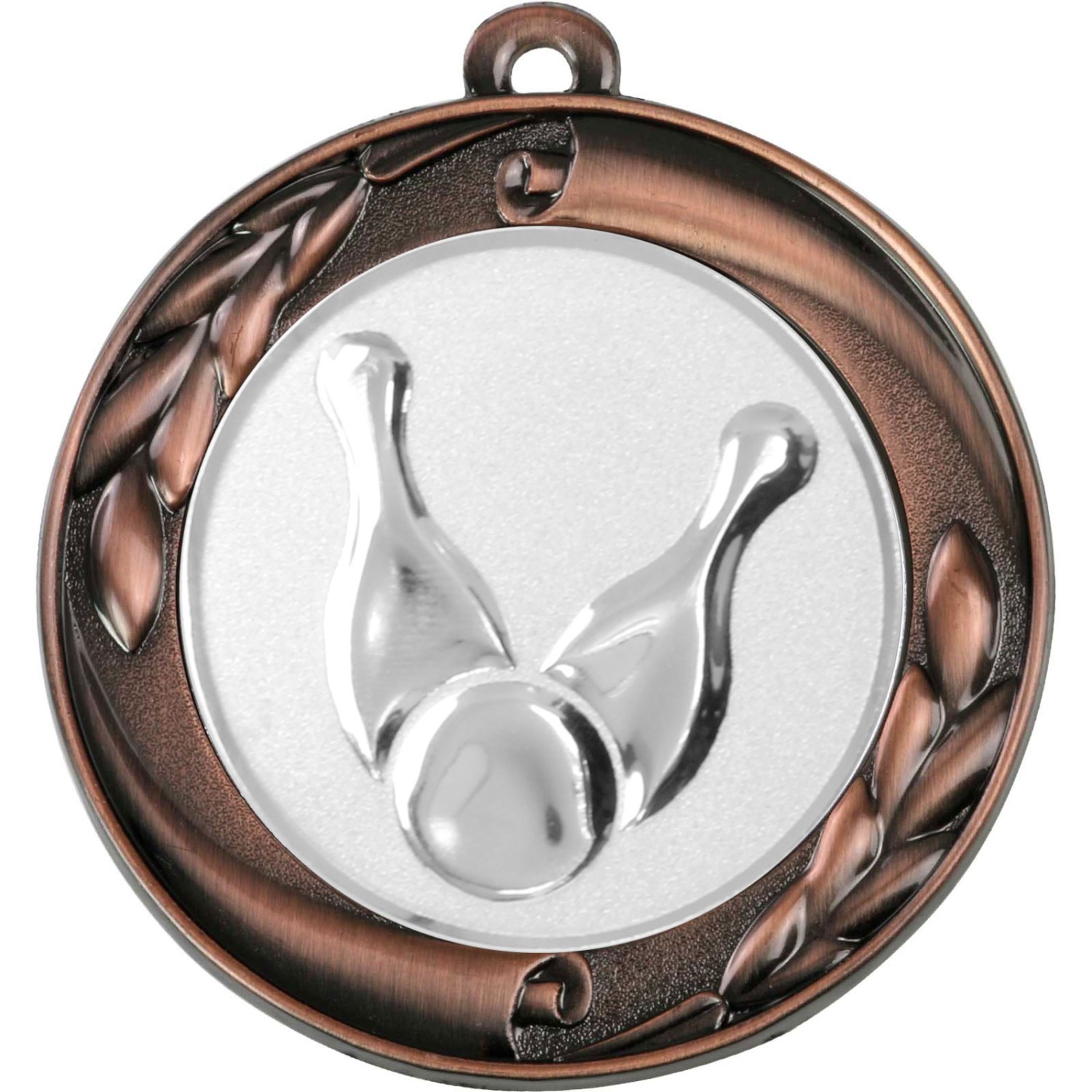0. Foto Bowling Kegeln Medaille mit Etui zum Aufstellen gold silber bronze 70mm Metall (Sorte: bronze)