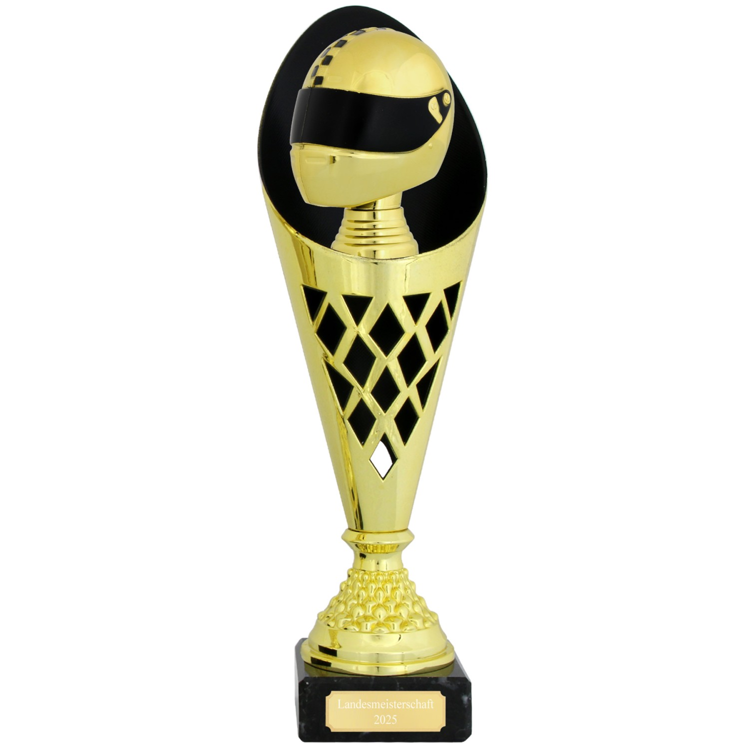 3. Foto Pokalset Andres Kart Helm Auto Gold mit Gravur