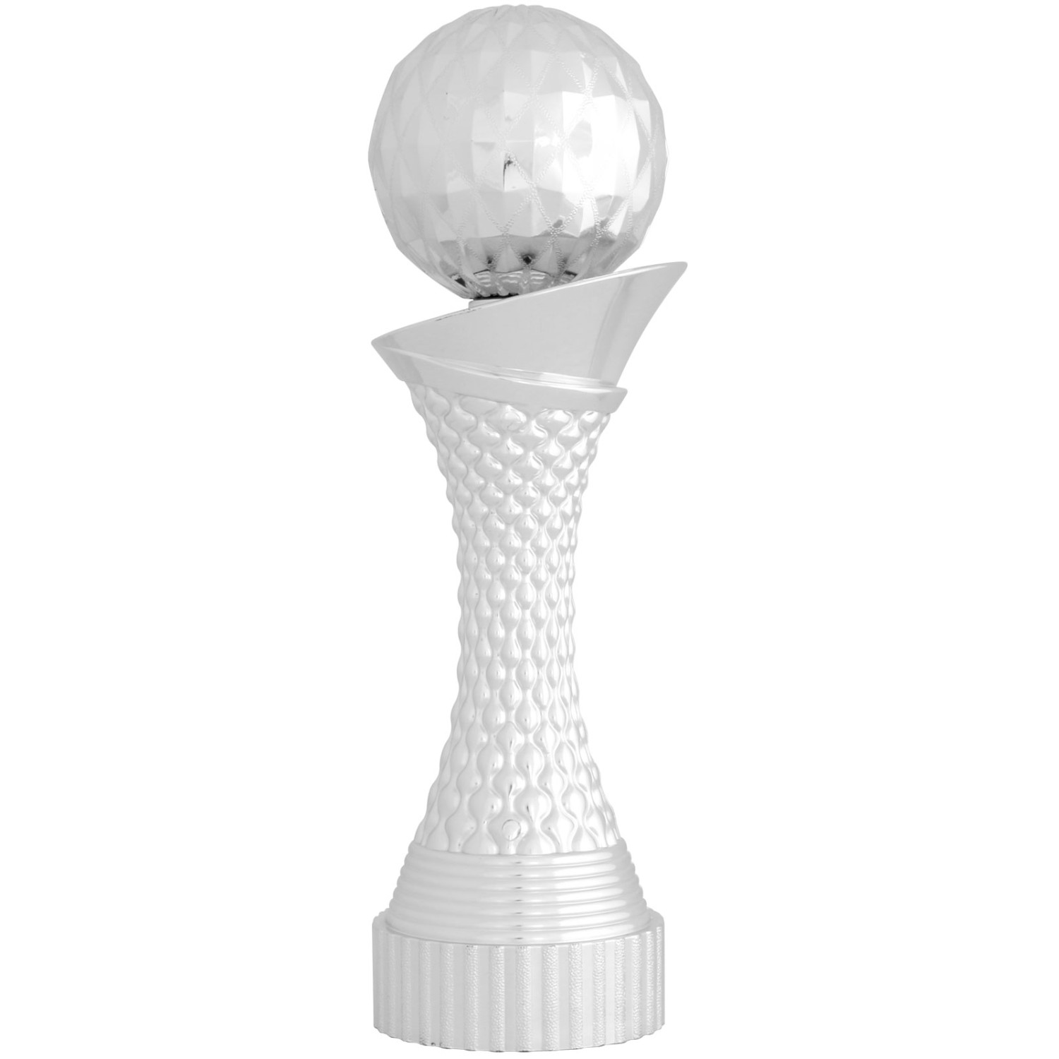1. Foto Federball Badminton Pokal AVORD Trophäe silber mit Gravur (Größe: 3er Set je 1x S,M,L)
