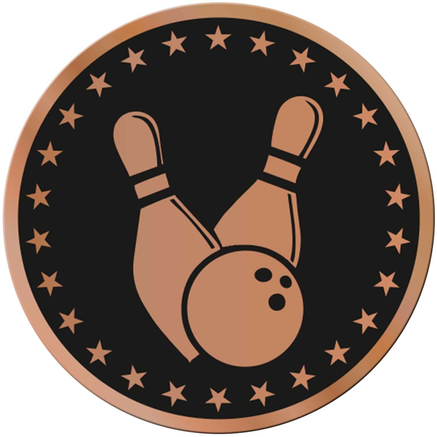 0. Foto ACRYL Emblem 70mm Bowling Bronze