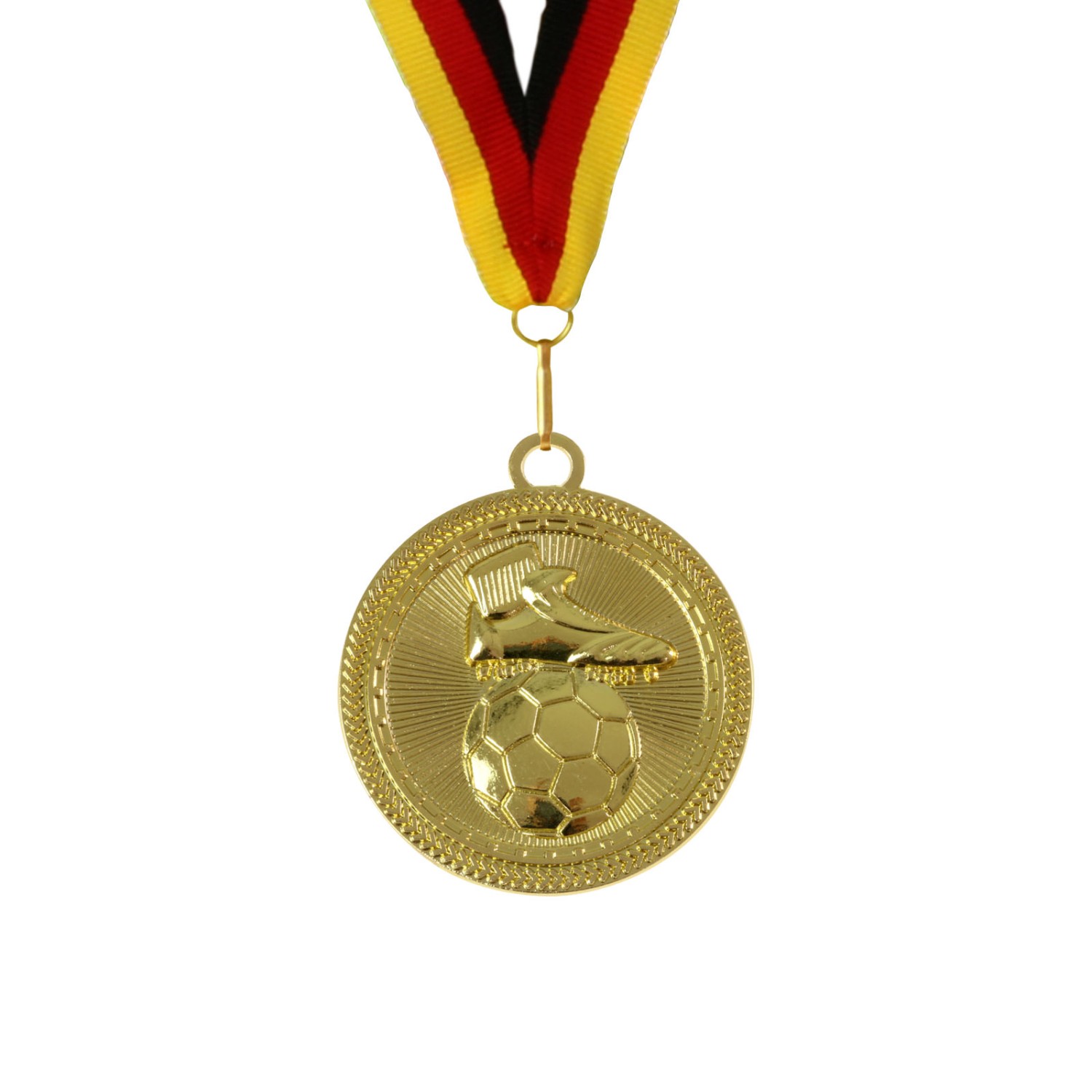 0. Foto Medaille Fußball 70 mm extra groß und schwer gold silber bronze auch im Set inklusive Band (Sorte: gold)