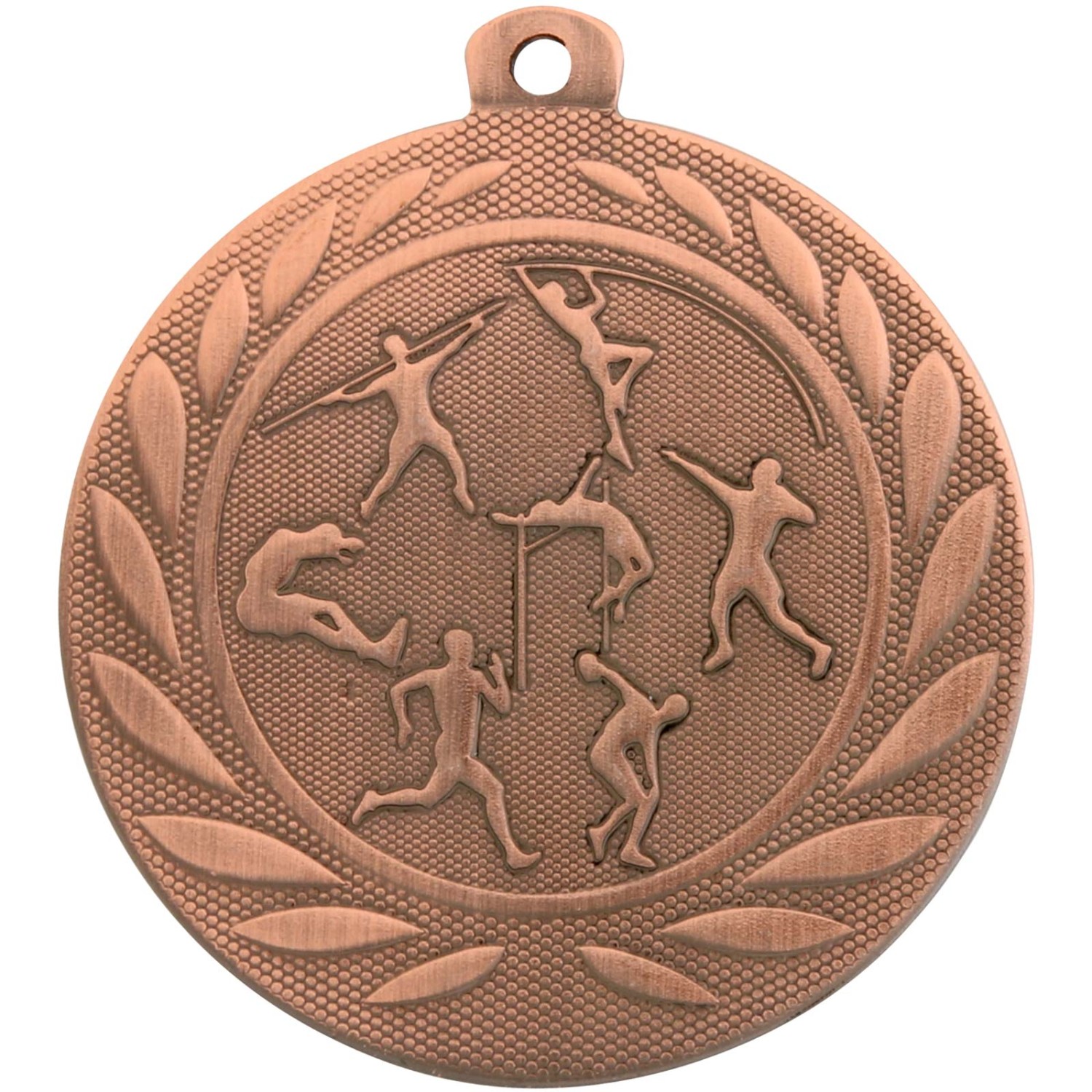 0. Foto Medaille Leichtathletik aus Stahl gold silber bronze 50 mm (Sorte: bronze)