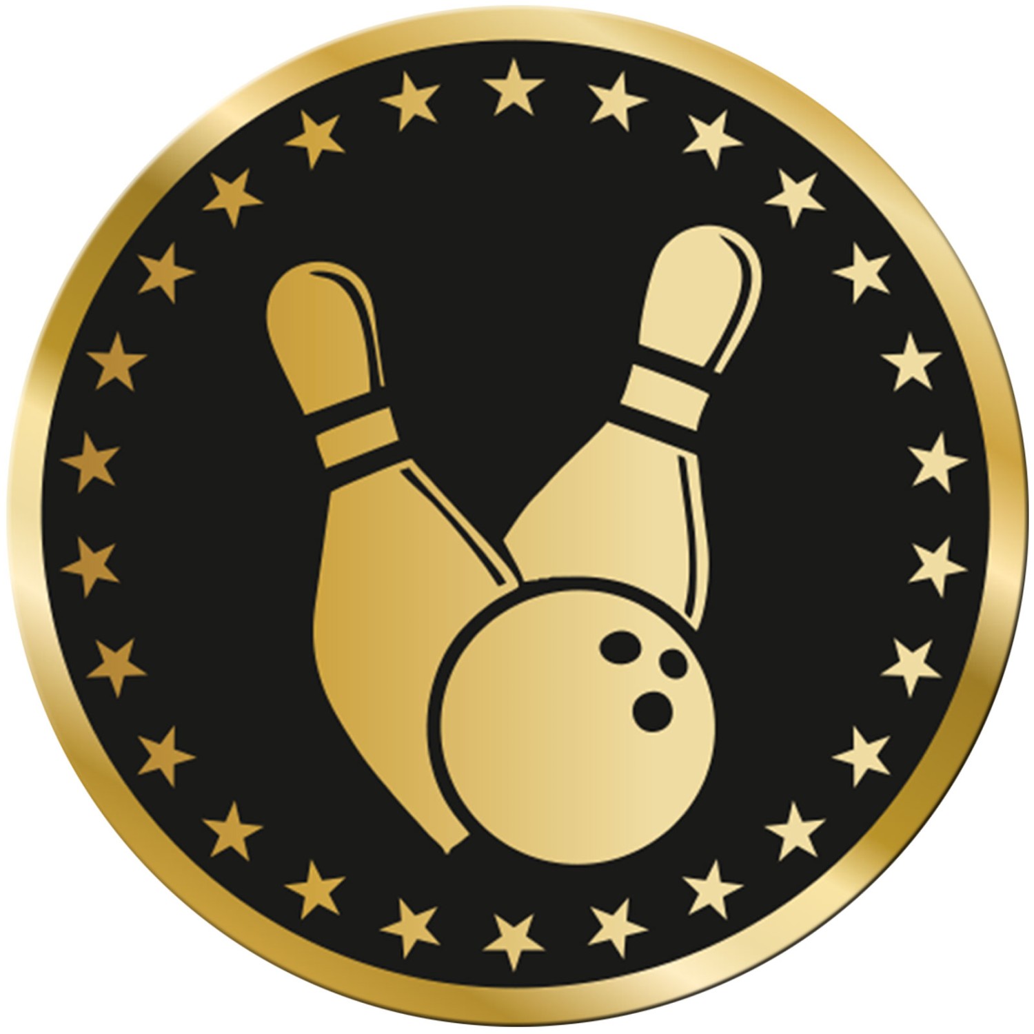 0. Foto ACRYL Emblem 70mm Bowling Gold