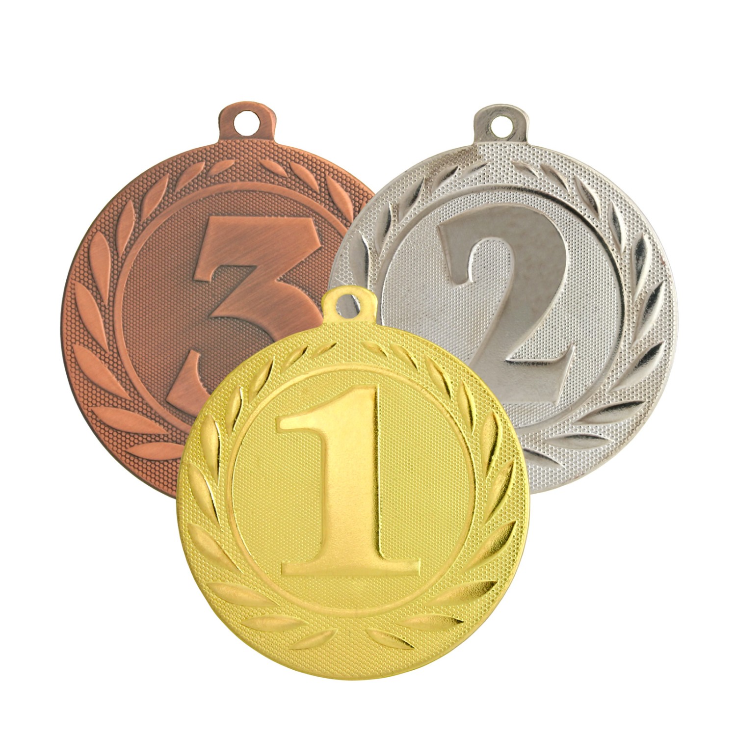 1. Foto Medaille ARNAR mit Zahl 1 2 3 Gold Silber Bronze Set 50 mm Stahl (Sorte: silber)