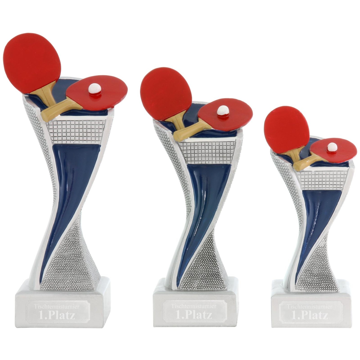 1. Foto Tischtennis Pokal Pokalset METZ mit Gravurplatte und Gravur (Größe: Größe S 14 cm)