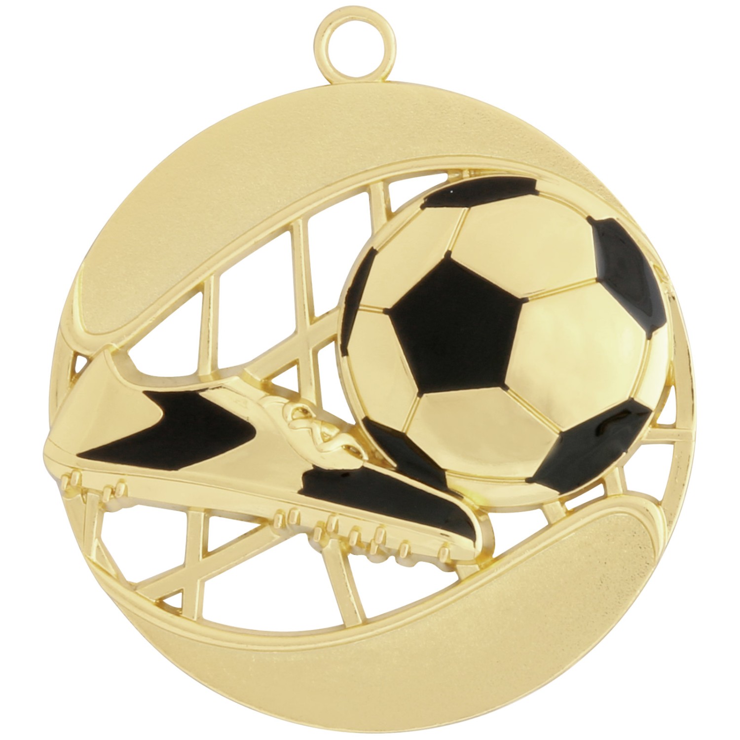 2. Foto Fußball Medaille BENTE XXL 70 mm schwer (Farbe: Set je 1x Gold, Silber und Bronze)
