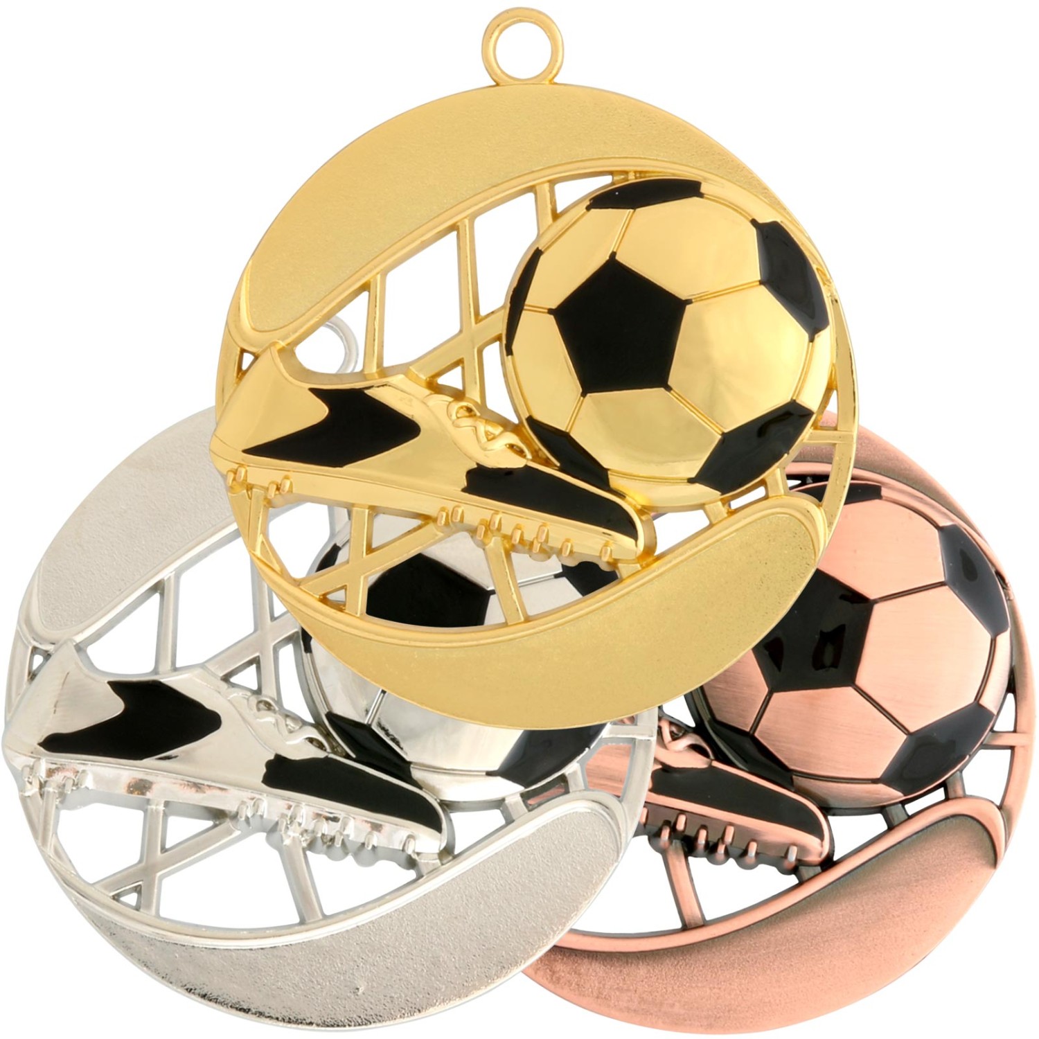 4. Foto Fußball Medaille BENTE XXL 70 mm schwer (Farbe: gold)
