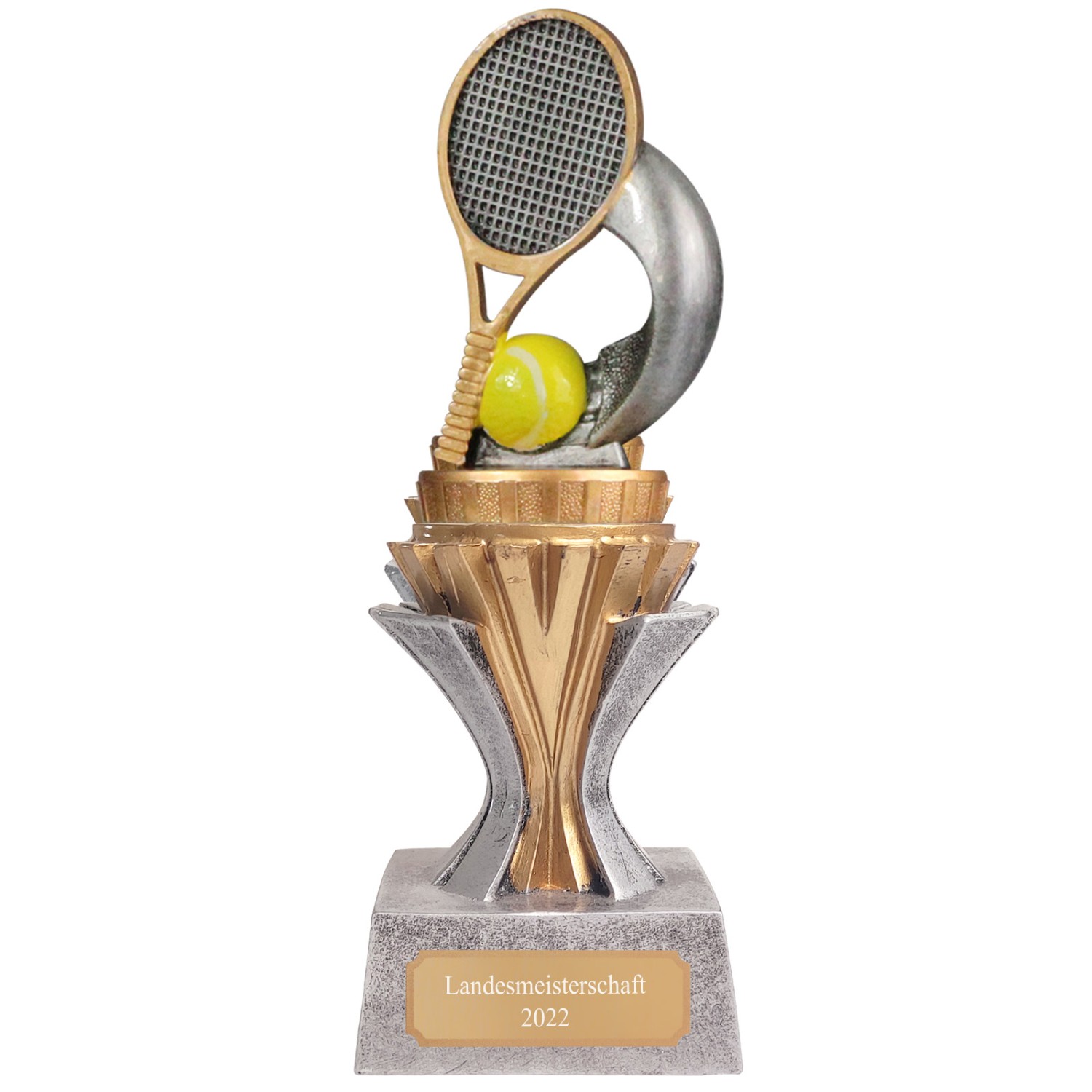 Pokal Trophäe Tennis Serie SALAKA aus Resin PVC 3 Größen (Größe: Größe S 17 cm)