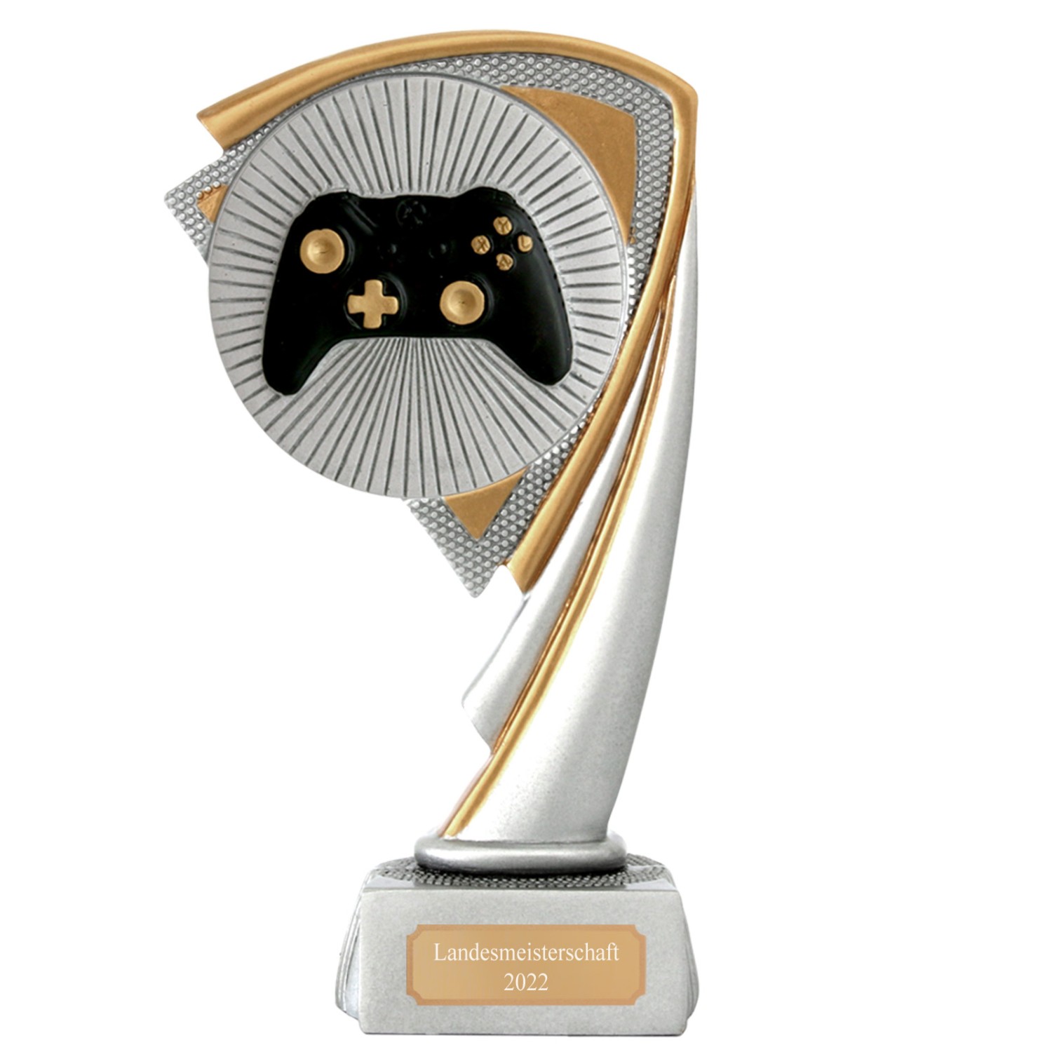 Gamer Pokal Pokalset CROZON Esports E-Sport Trophäe mit Gravur (Größe: Größe M 17cm)
