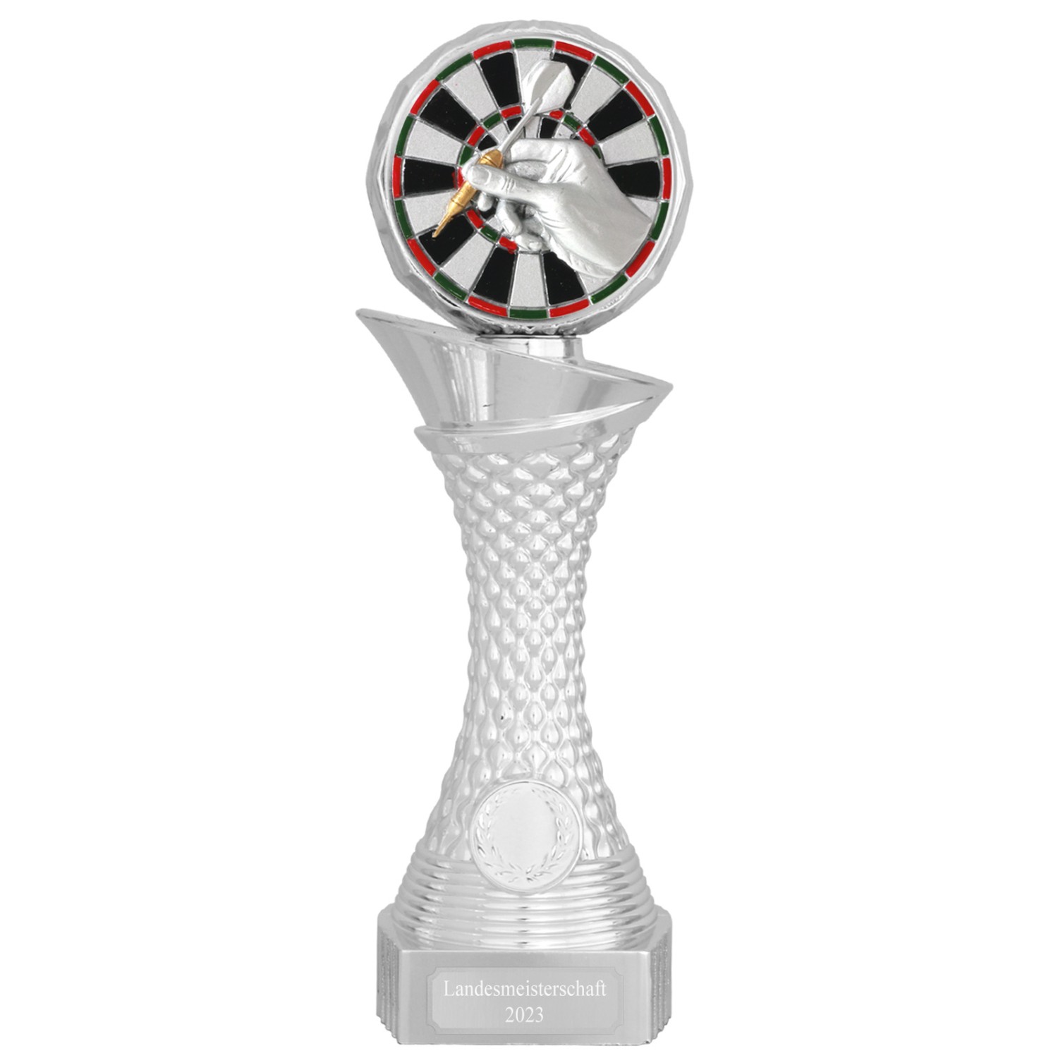 Pokal Schach mit 3D Motiv Serie Ronny 10,5 cm hoch Detailansicht 