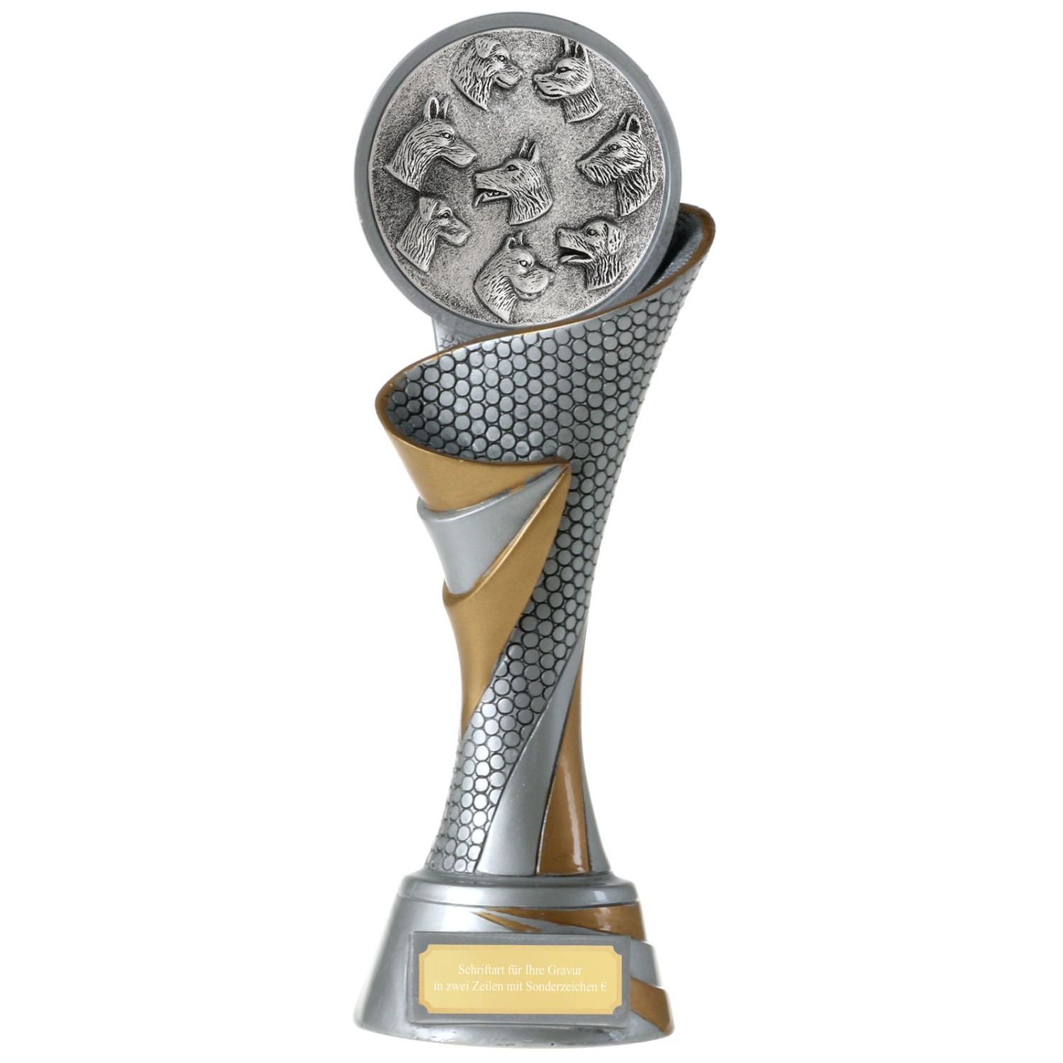 Hund Hundesport FG Pokal Trophäe 3 Größen mit Gravur (Größe: Größe L)