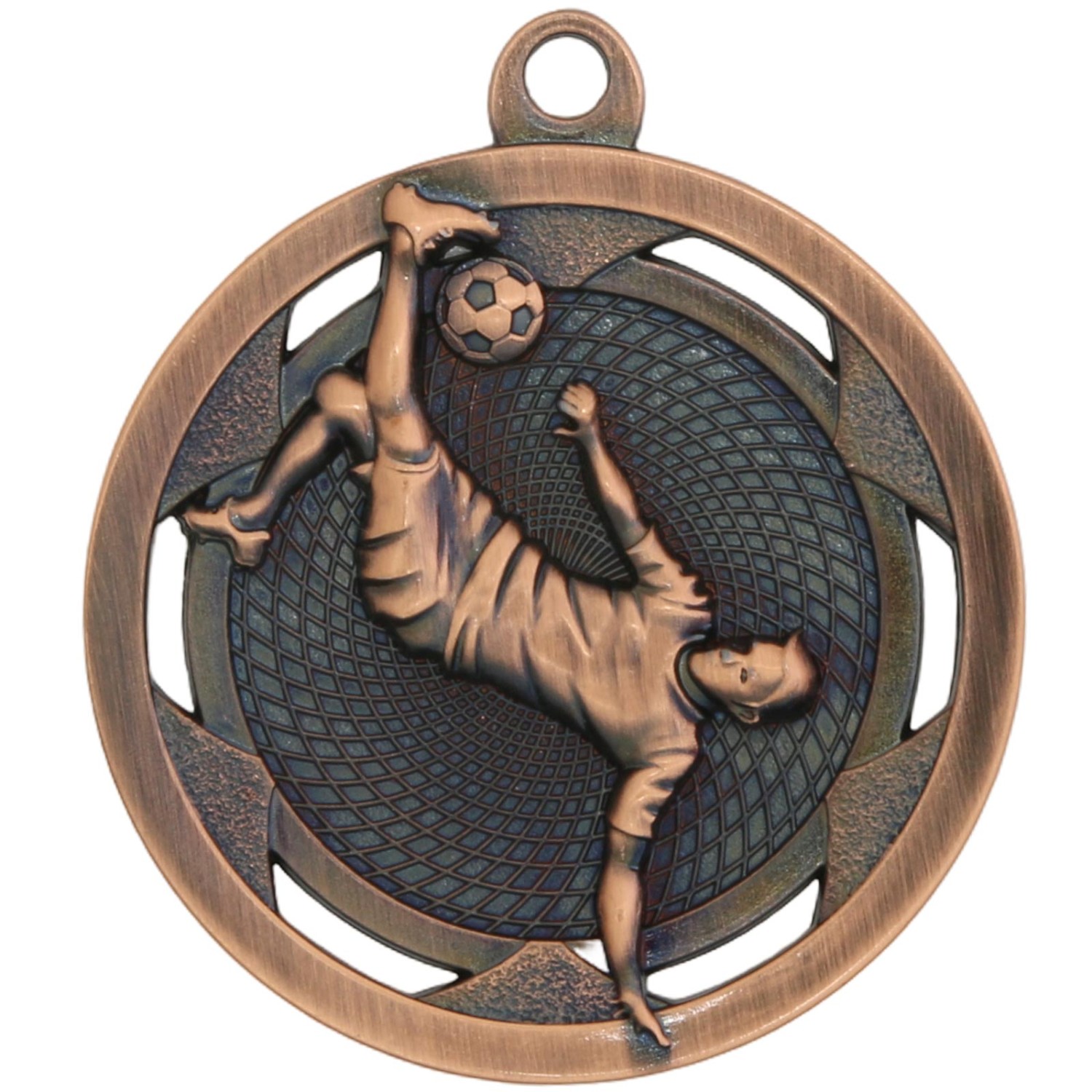 3. Foto Medaille METZI Fußball Metall 50mm Set mit Gold, Silber und Bronze