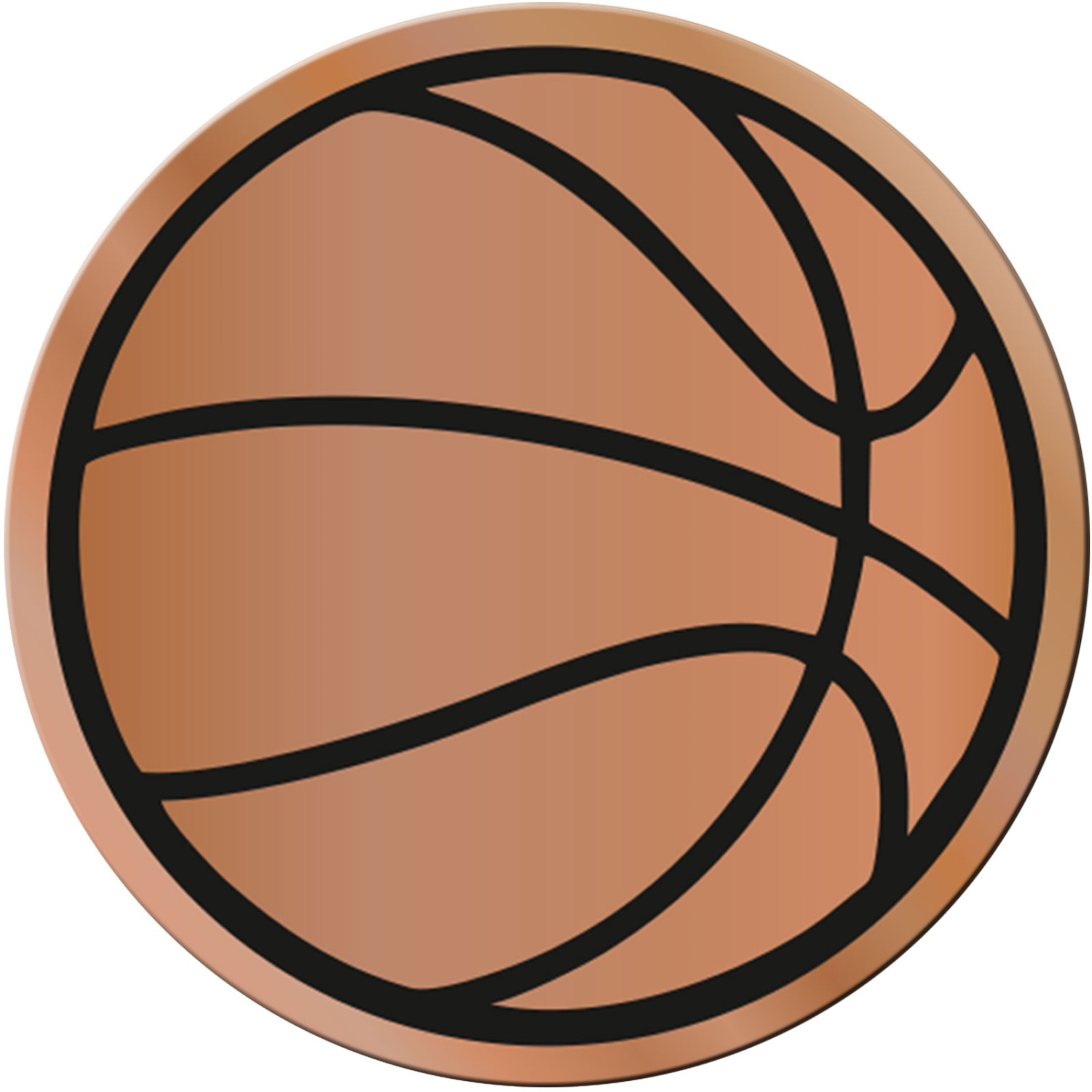 ACRYL Emblem 70mm Basketball Bronze