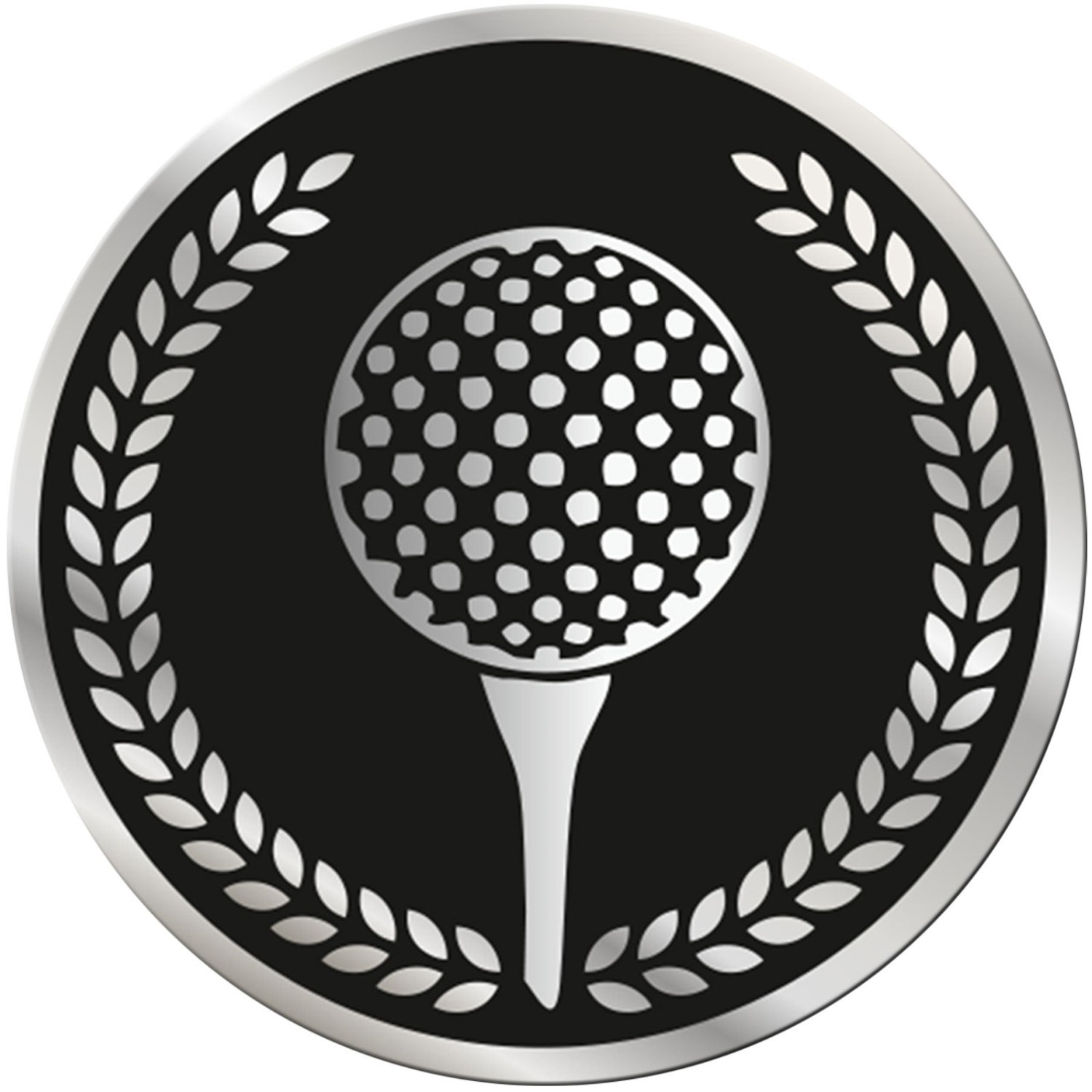 0. Foto ACRYL Emblem 70mm Golf Silber