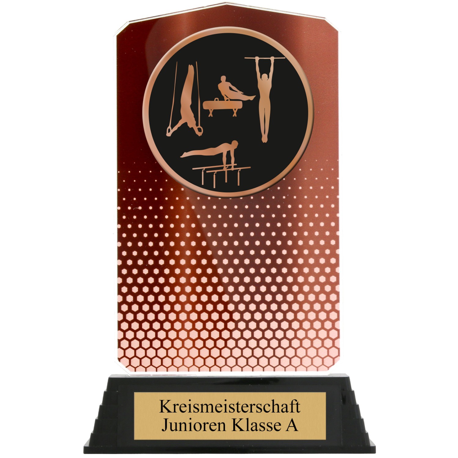 0. Foto Pokal Turnen Leichtathletik HUPPY Bronze Acryl mit XL Gravur