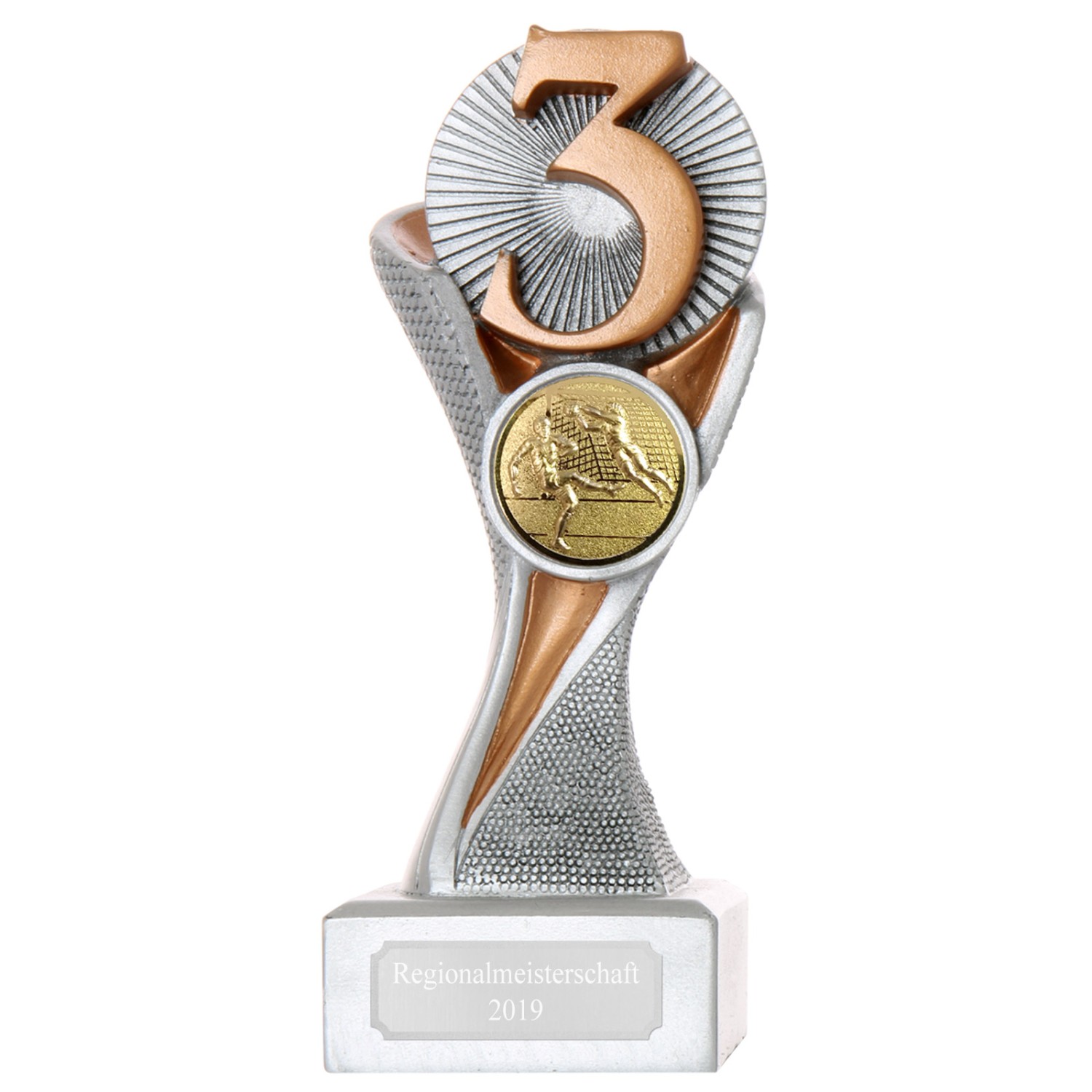 0. Foto Pokal Zahl Platz 1 2 3 mit Gravur und Emblem Ihrer Wahl Serie METZ (Zahl: Zahl 3)