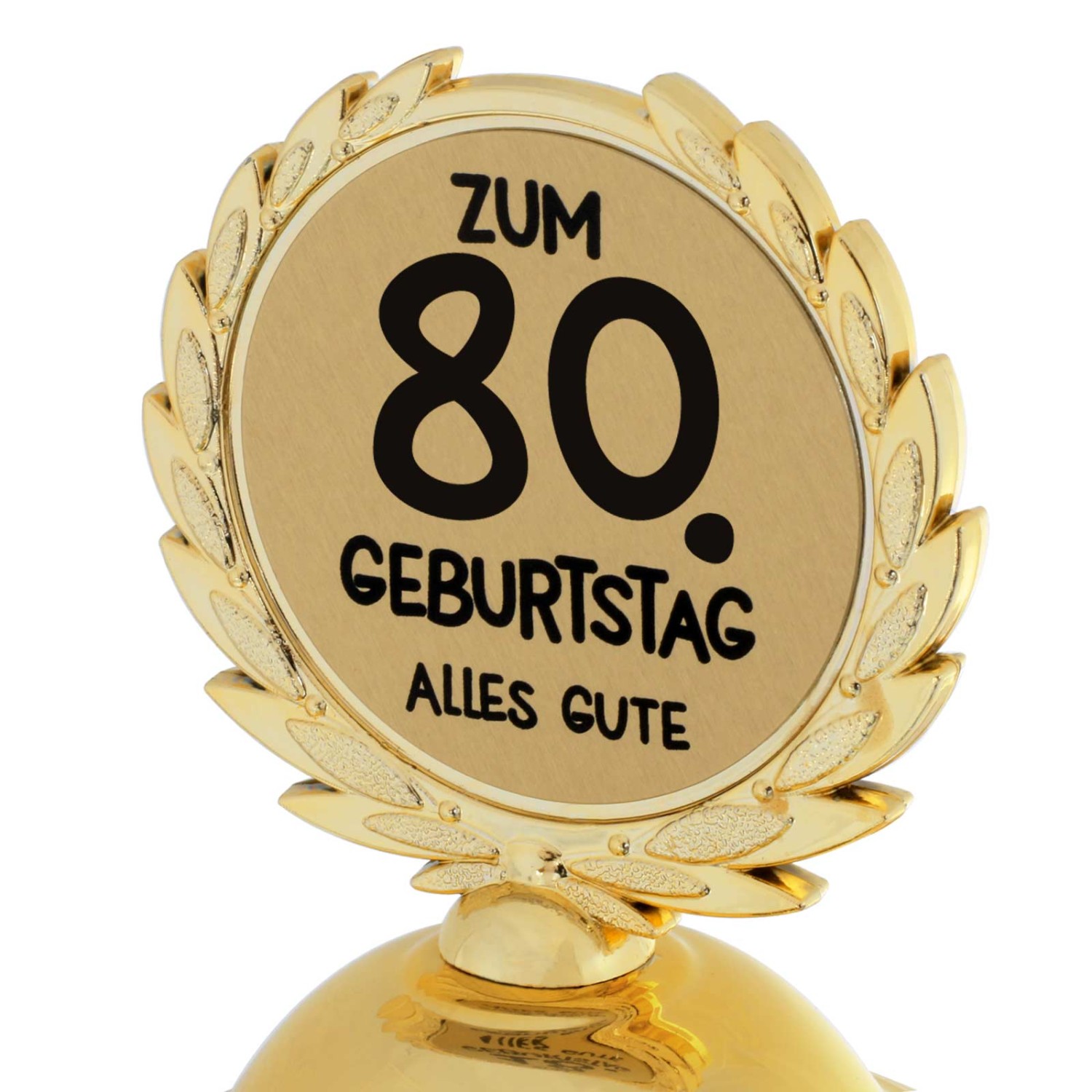 1. Foto Pokal 80. Geburtstag Geschenk 31cm groß (Jahreszahl Geburtstag: 80)