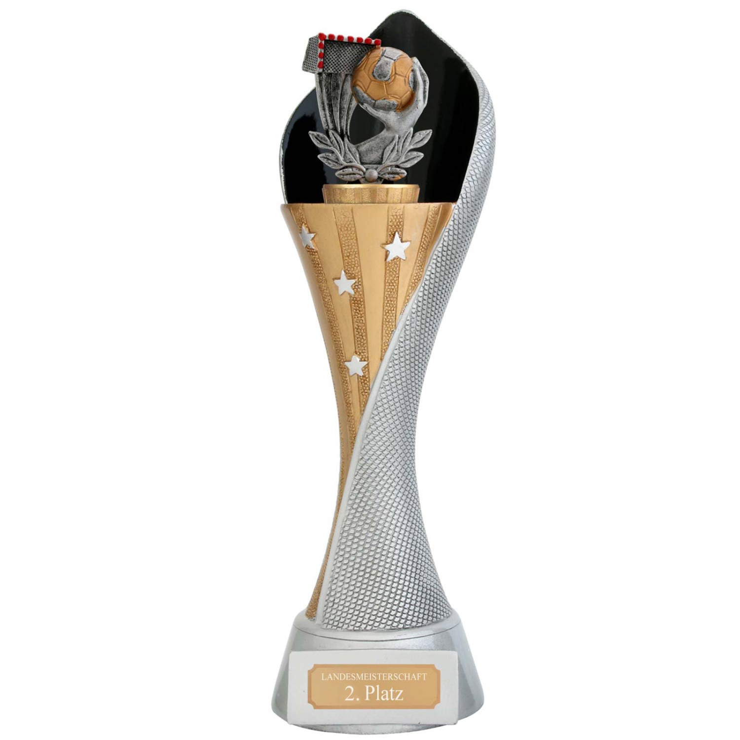 0. Foto Pokal Handball Serie AUXON Trophäe 3 Größen mit Gravur (Größe: Größe M)